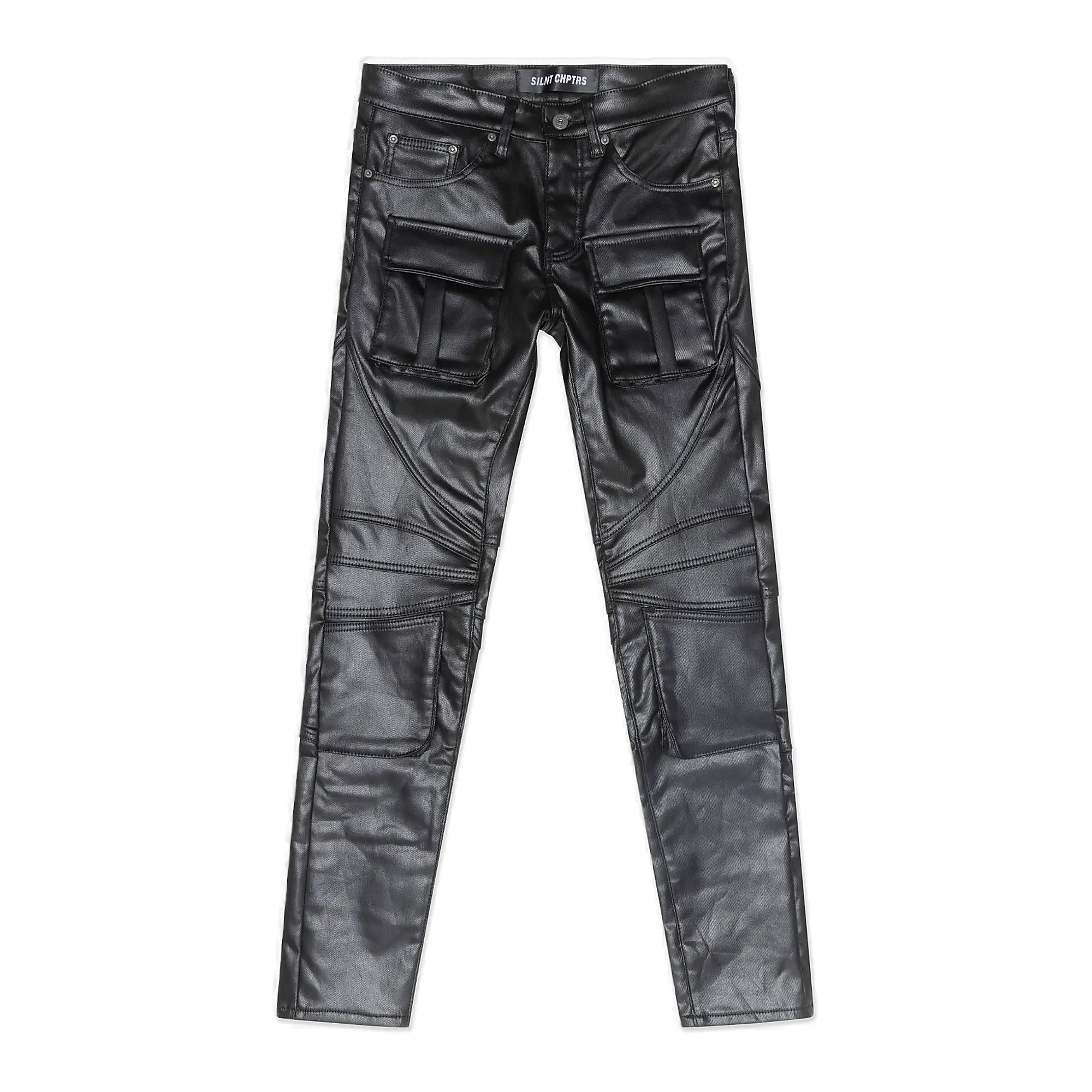 Silnt Chptrs Flap Cargo Pants - Reinforced Stitching Black