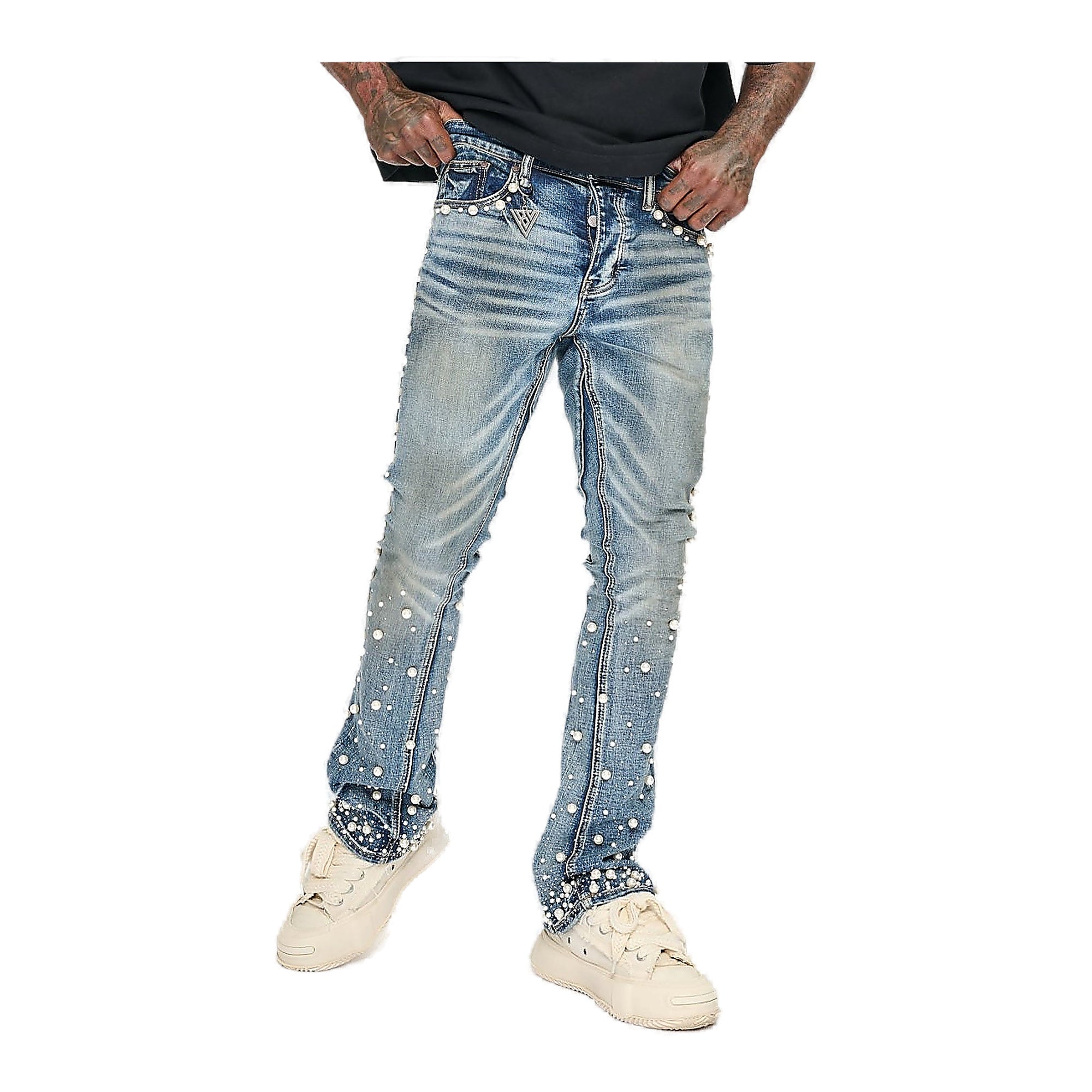 Valabasas Pearl Jeans - Stacked Dirty Wash