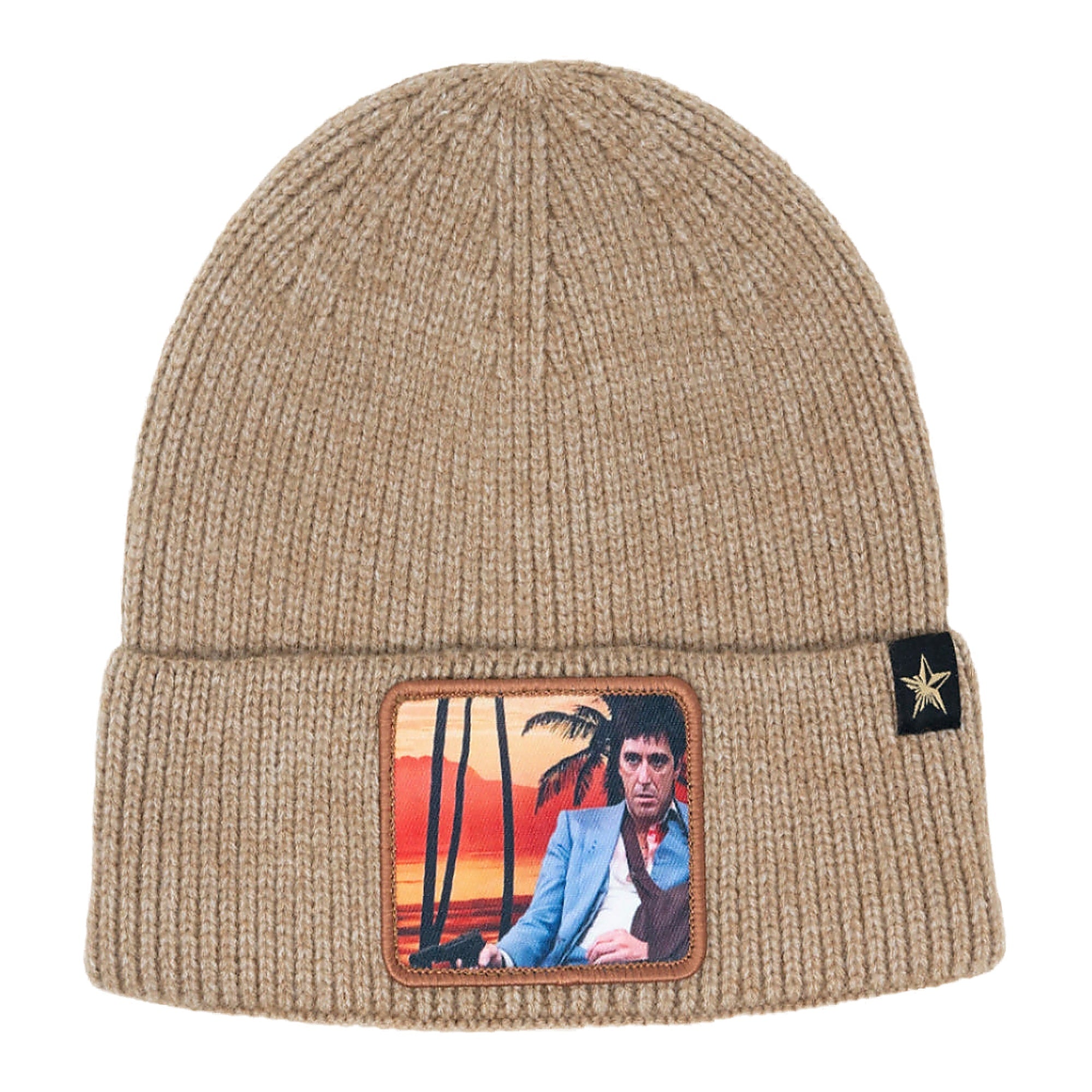 Gold Star Scarface Beanie - Beige