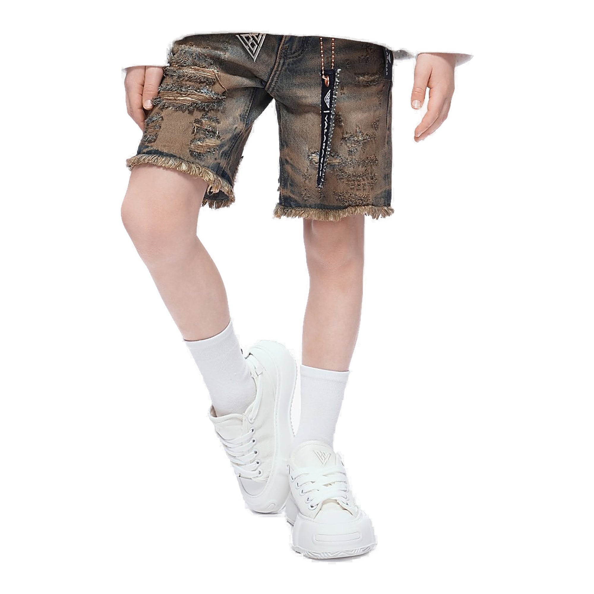 Valabasas Frayed Youth Shorts - Distressed