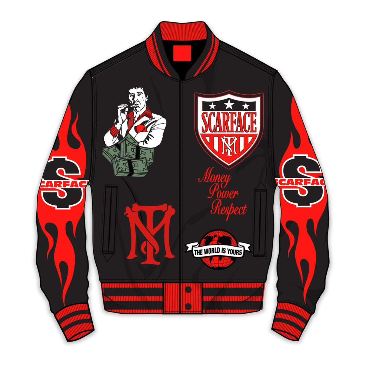 Reason "Dodge Hellcat" Varsity Jacket - Black