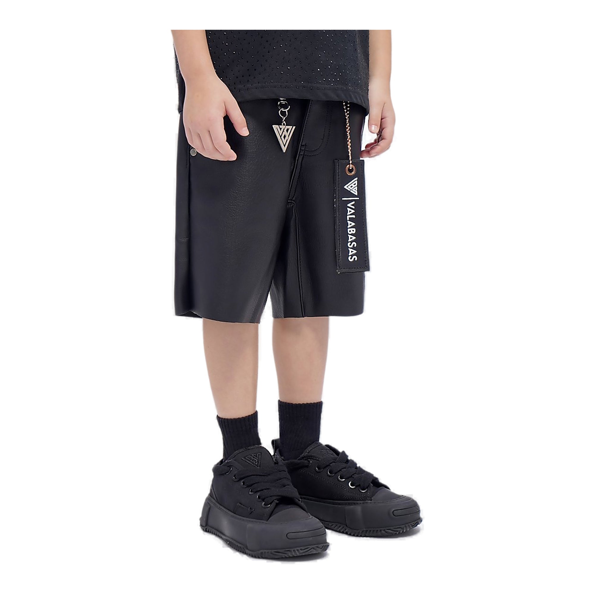 Valabasas Triangle Youth Shorts - Leather Look