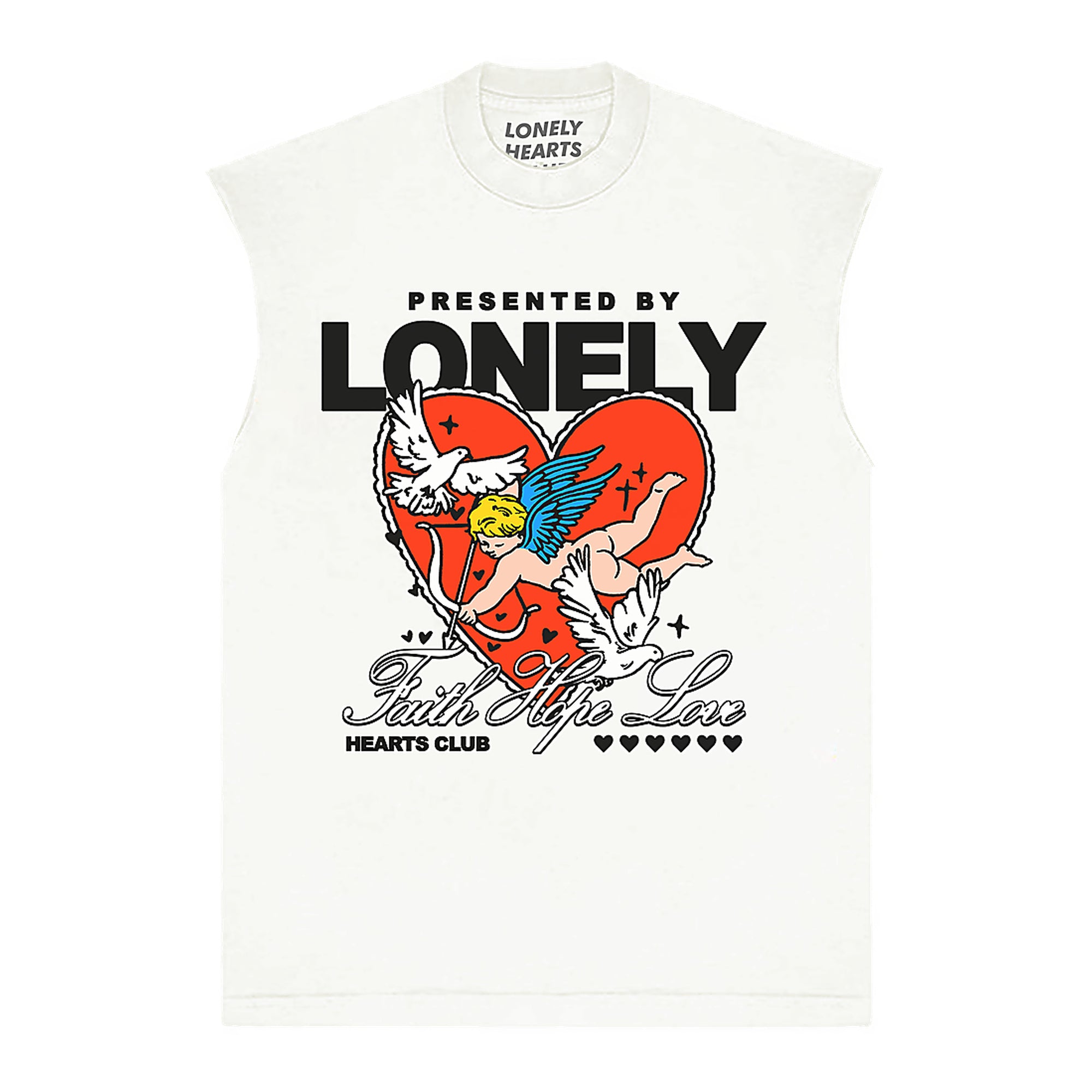 Lonely Hearts Faith Hope Love T-Shirt - Sleeveless