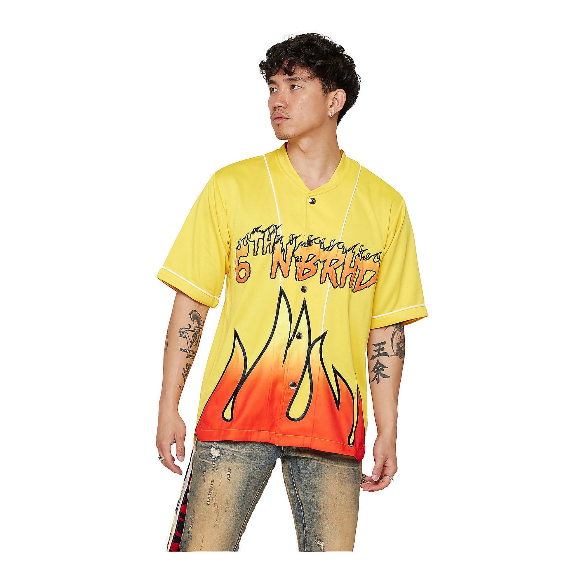 6th Nbrhd Flame Shirt - Graphic Yellow