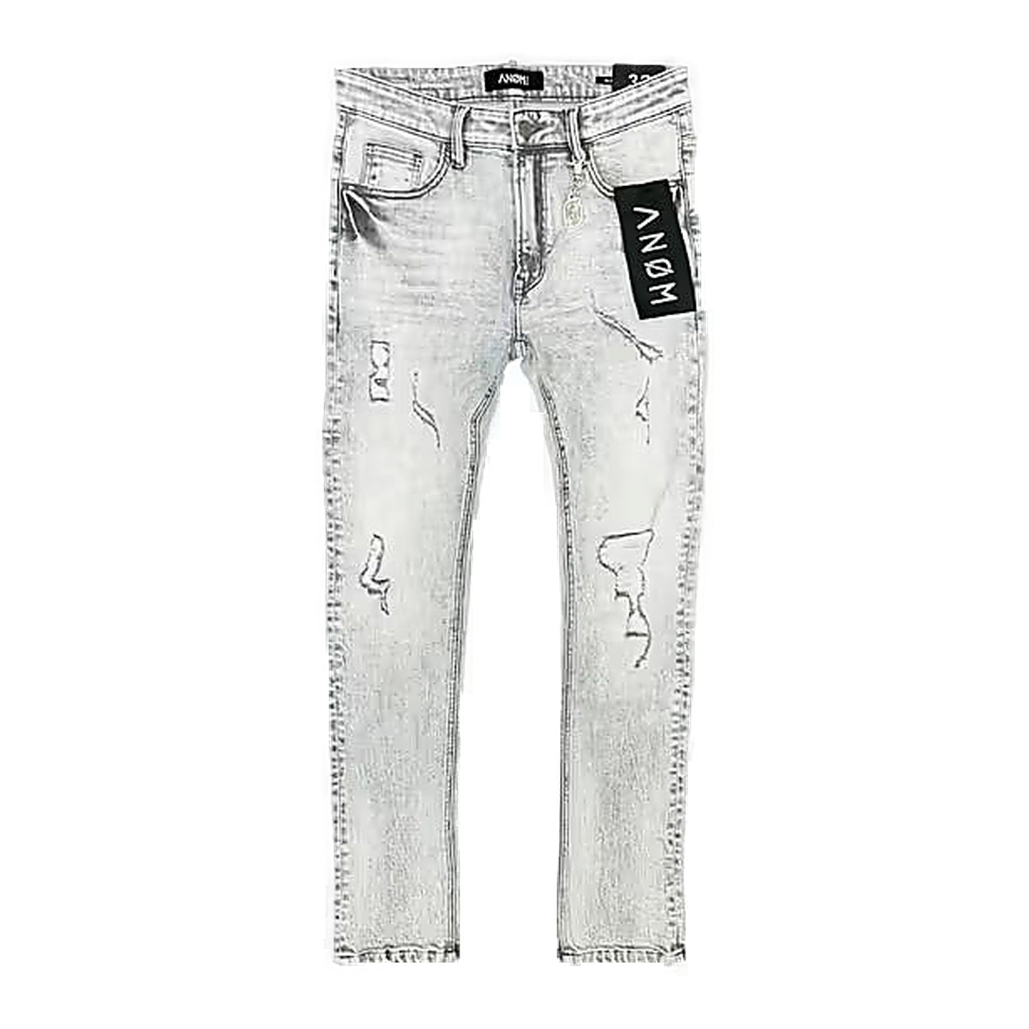 Anom Frayed Hem Jeans - Slim Fit