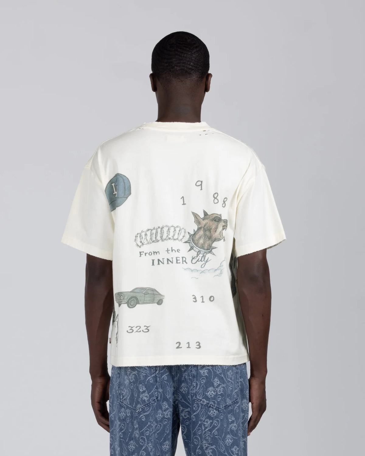 Honor The Gift - All Over Los Angeles Tee - Bone