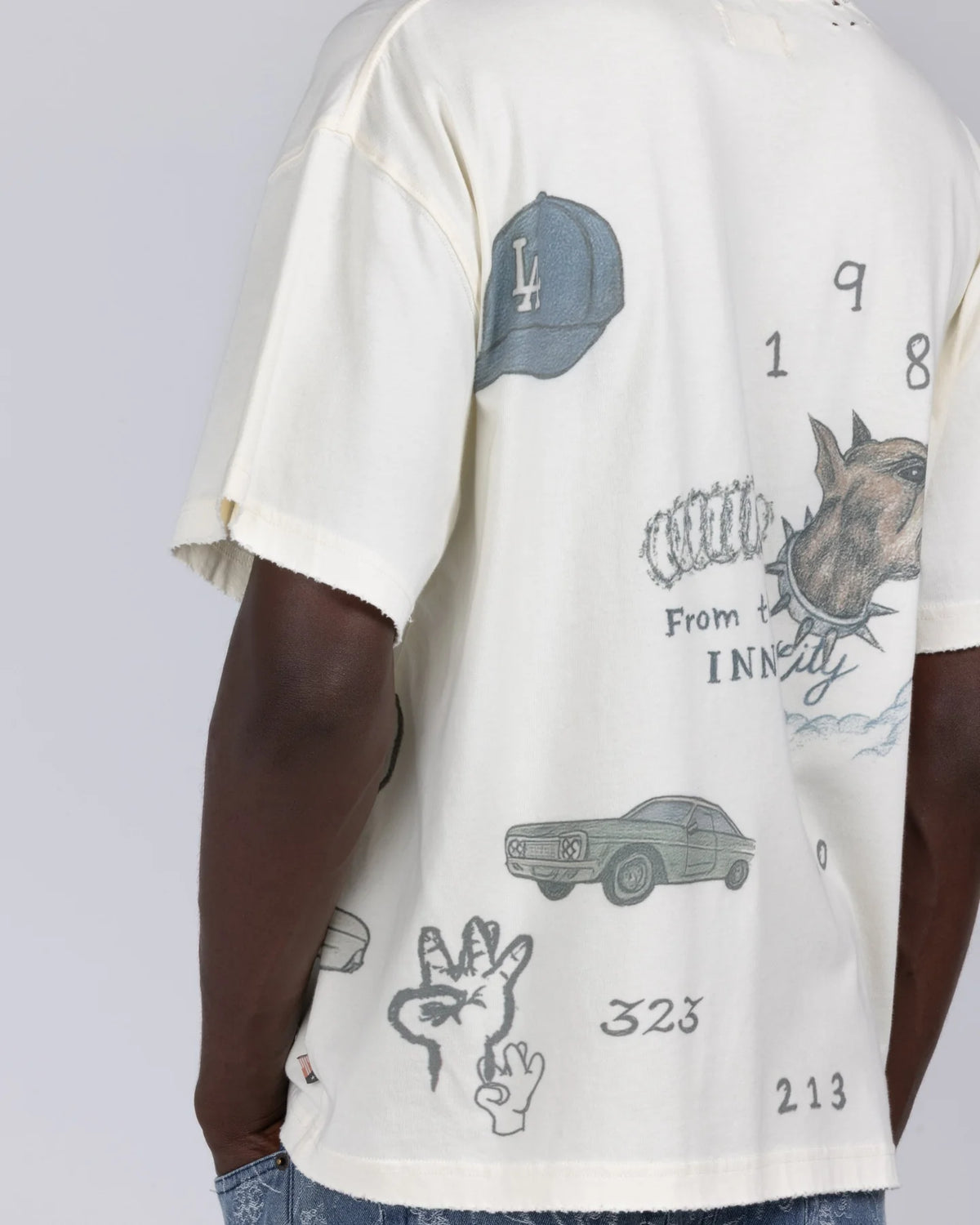 Honor The Gift - All Over Los Angeles Tee - Bone