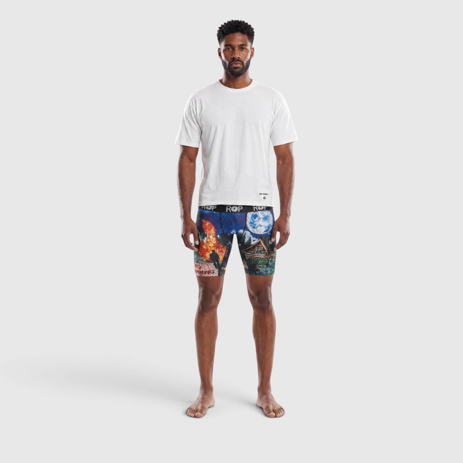 Red Poppy Campfire Boxer Briefs - Graphic