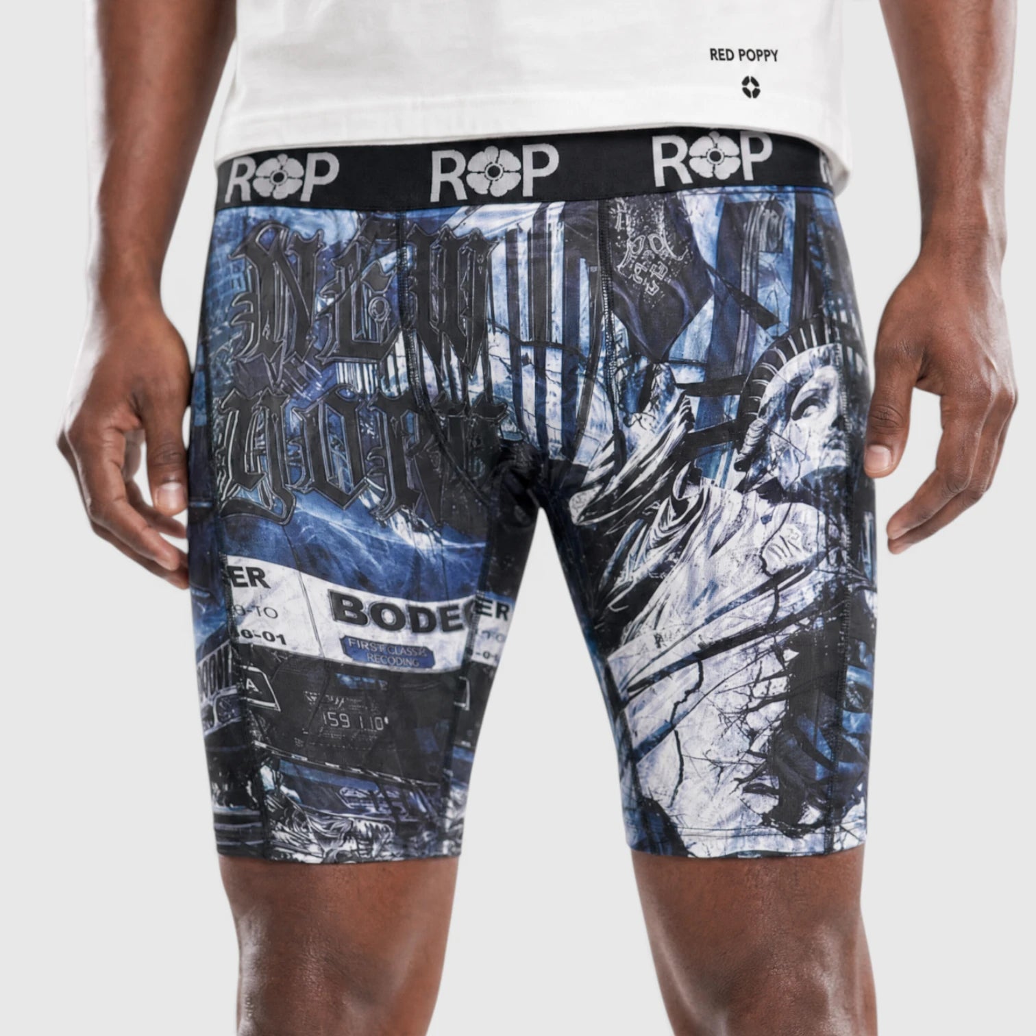 Red Poppy Collage Boxer Briefs - Graphic