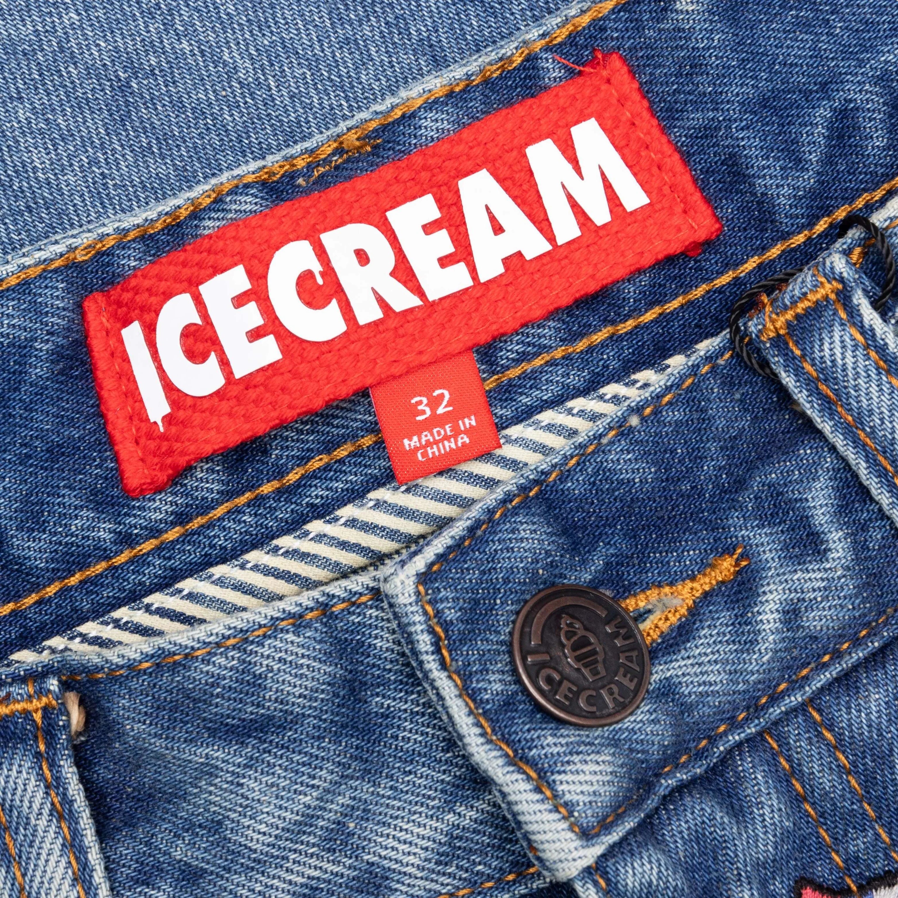 Ice Cream Strawberry Fit Jeans - Light Blue