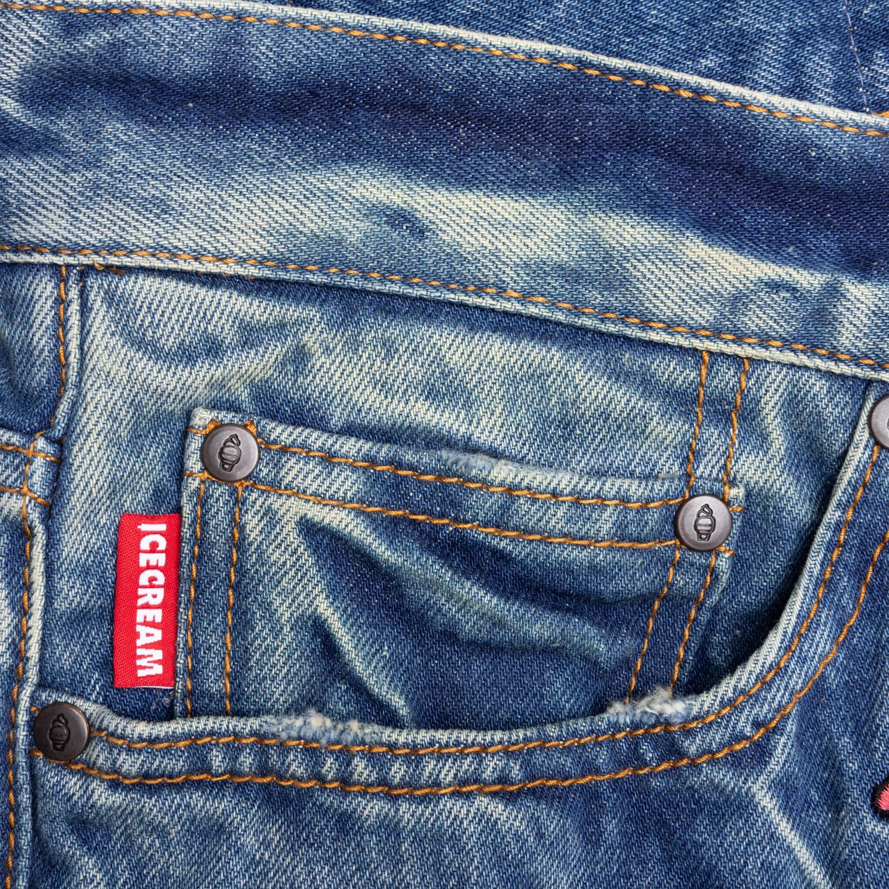 Ice Cream Strawberry Fit Jeans - Light Blue