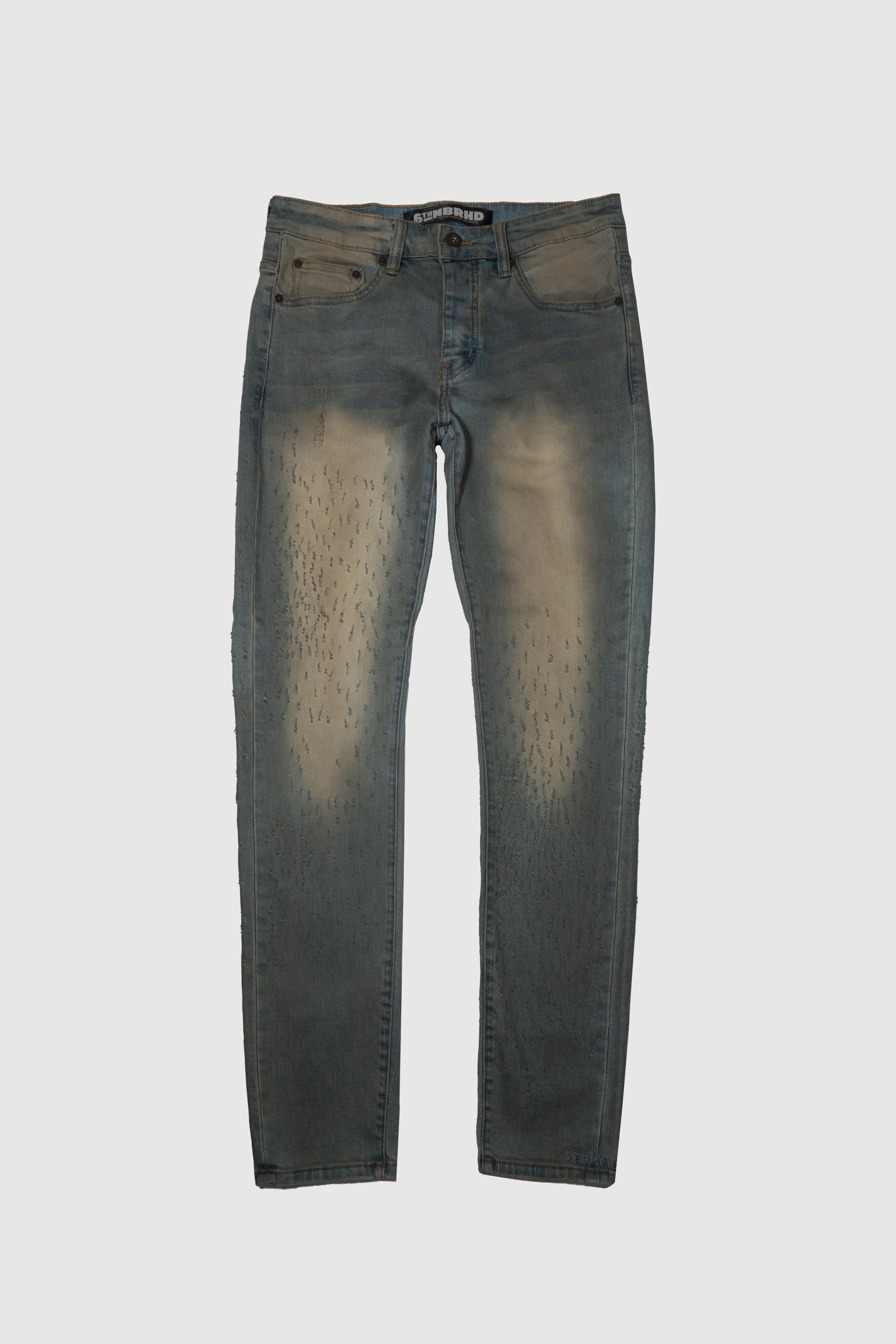 6Th Nbrhd Roots Men's Jeans - Faded Wash