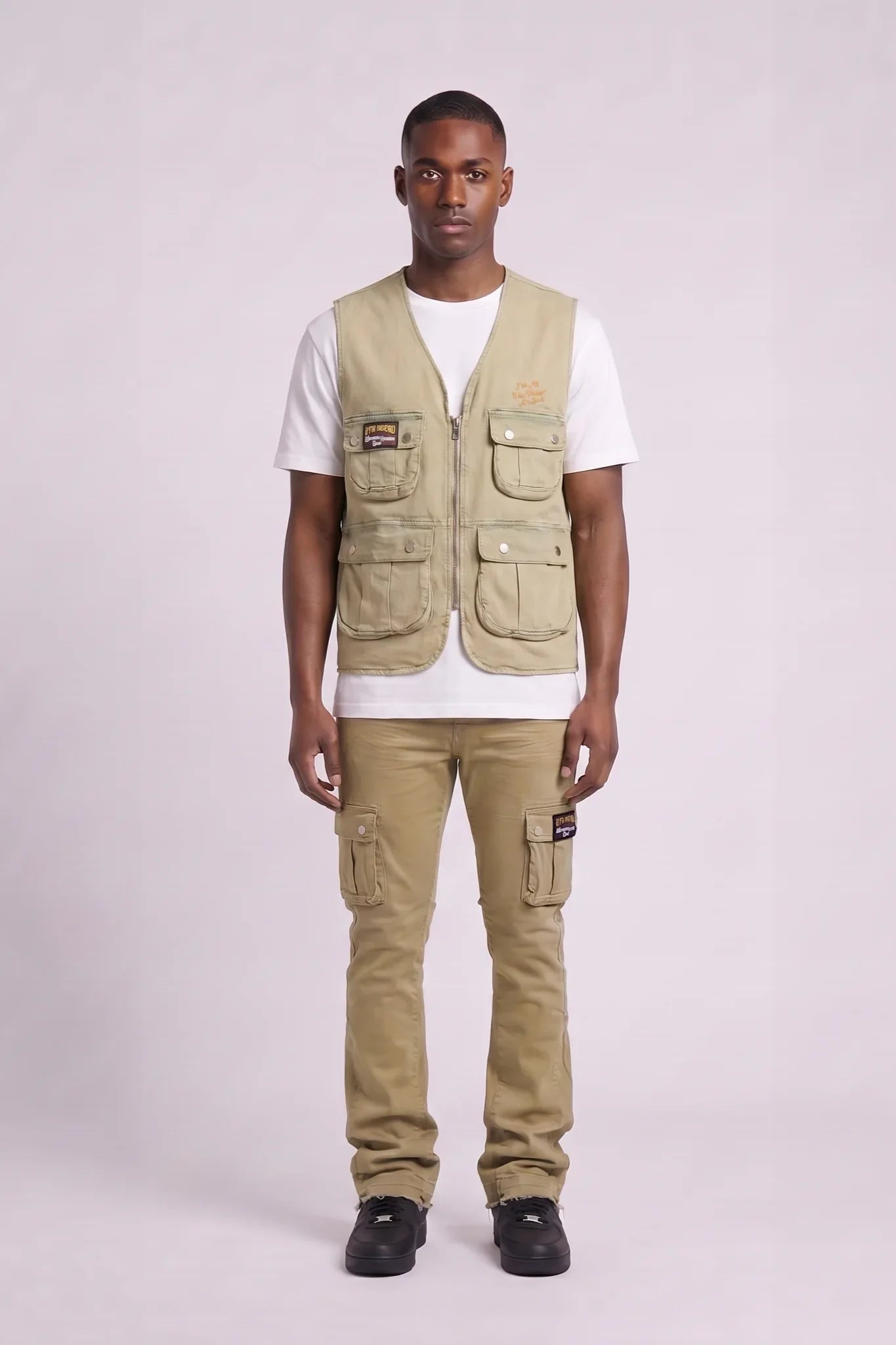 6th Nbrhd Embroidered Vest - Cargo