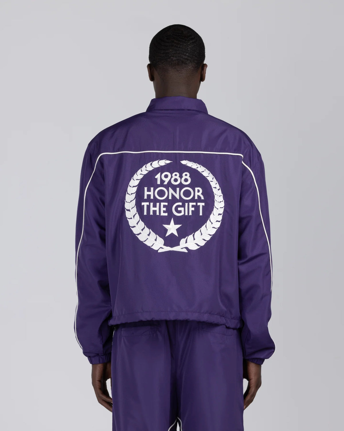 Honeycomb Ripstop Track Jacket - Purple