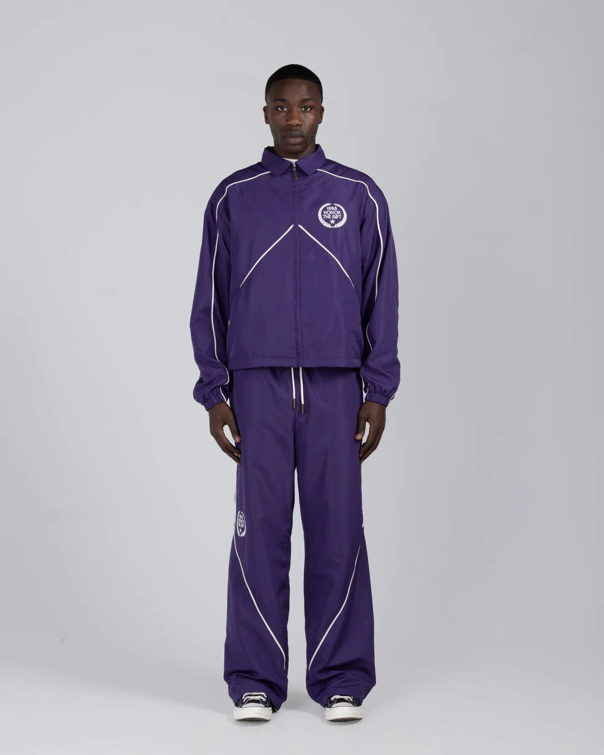 Honeycomb Ripstop Track Jacket - Purple