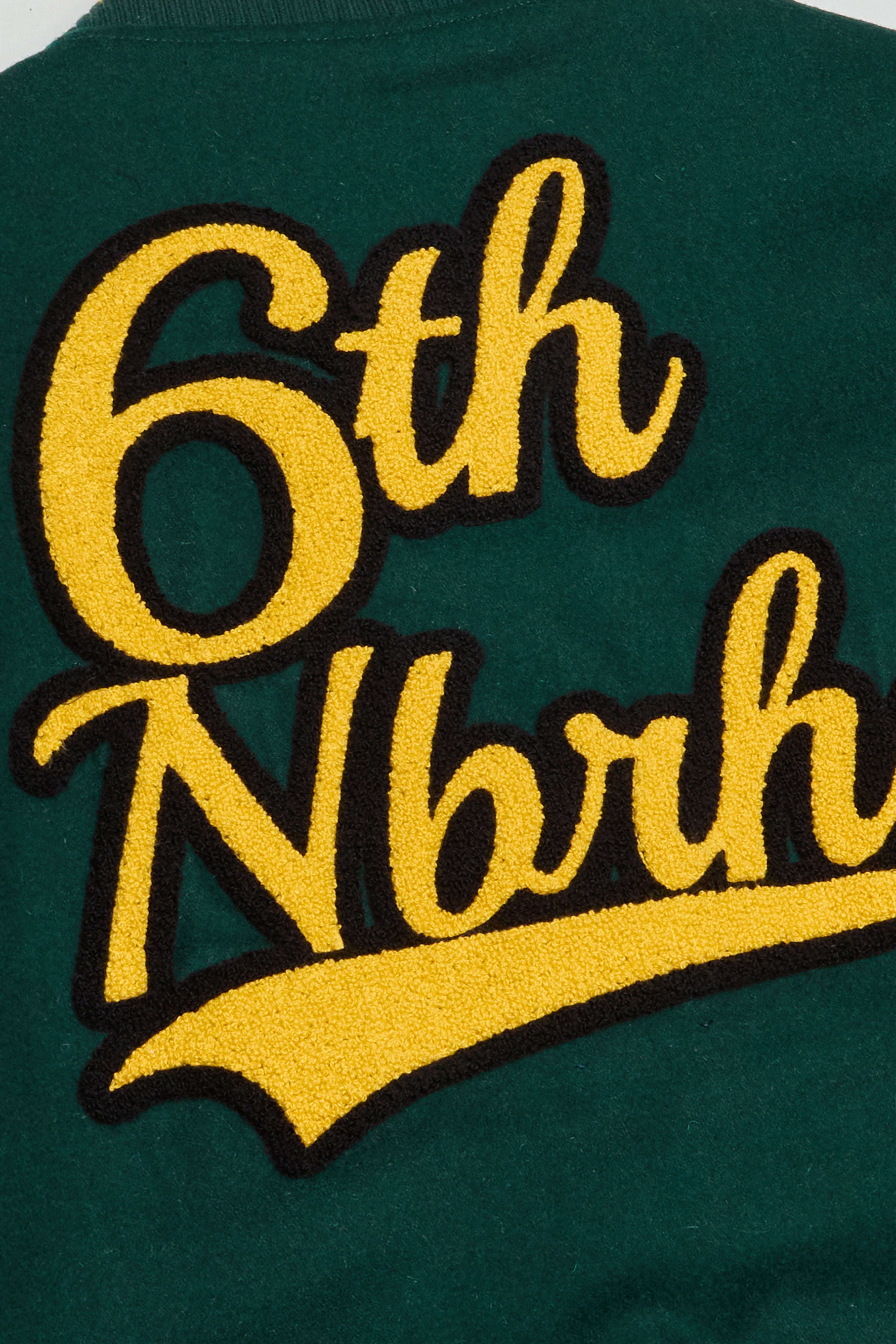 6Th Nbrhd Ivy Men's Varsity Jacket - Green