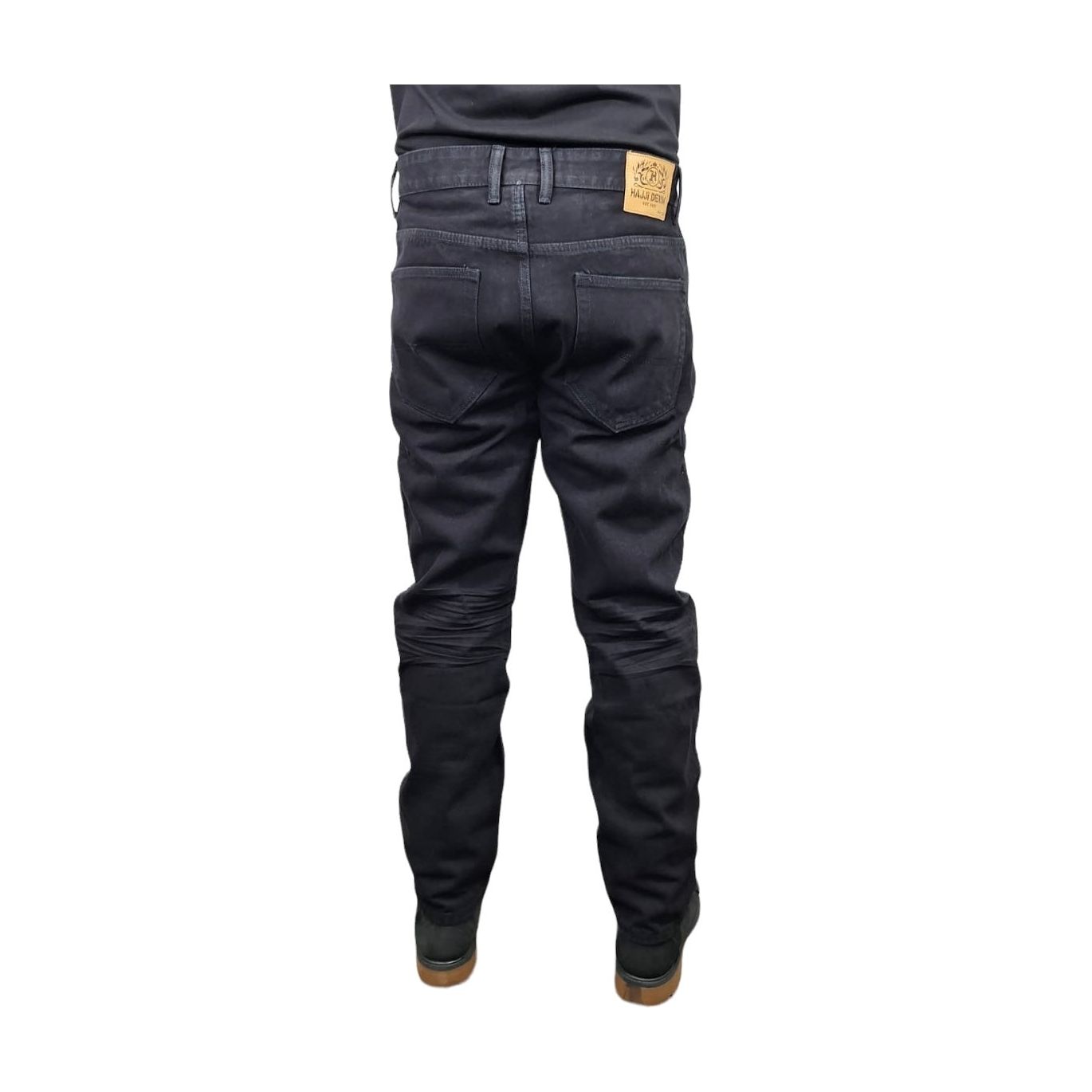 HAJJI DENIM - Men's Non-Stretch Denim - JET BLACK