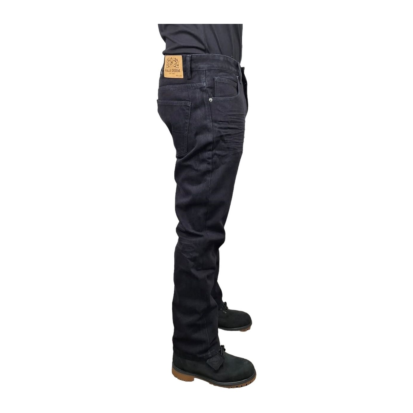 HAJJI DENIM - Men's Non-Stretch Denim - JET BLACK