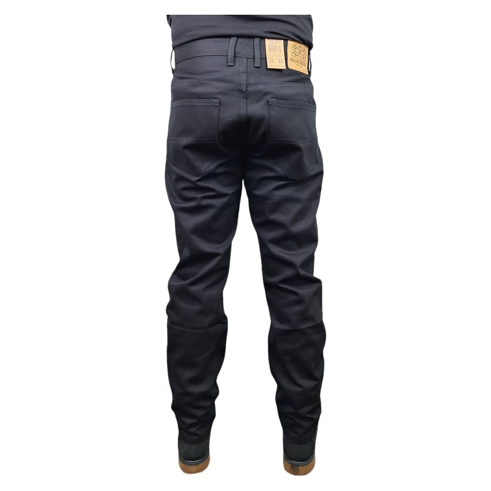 HAJJI DENIM - Men's Non-Stretch Twill - BLACK