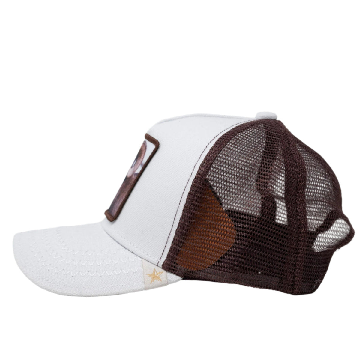 Gold Star Hat Ram Trucker Hat - White