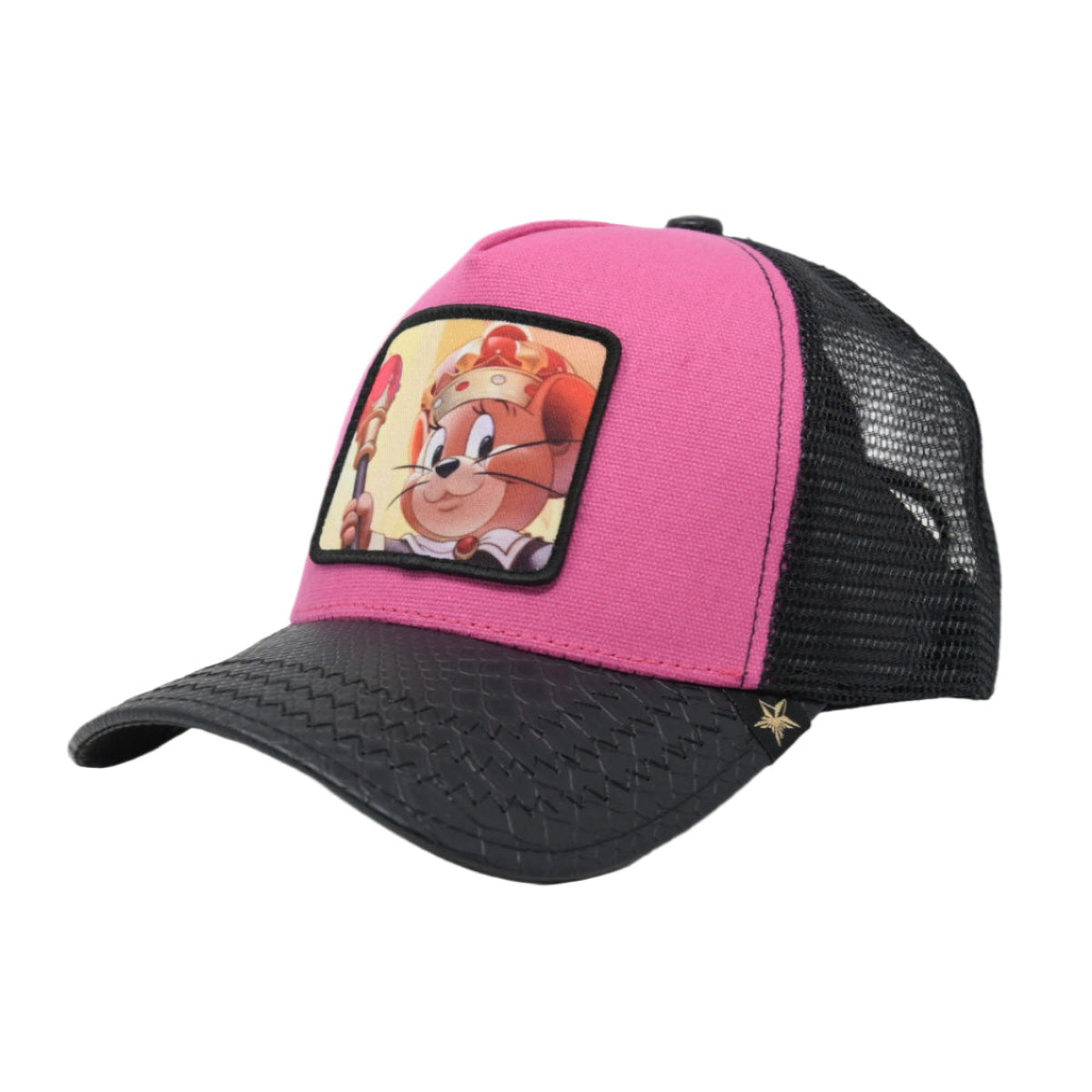 Gold Star Jerry Trucker Hat - Pink