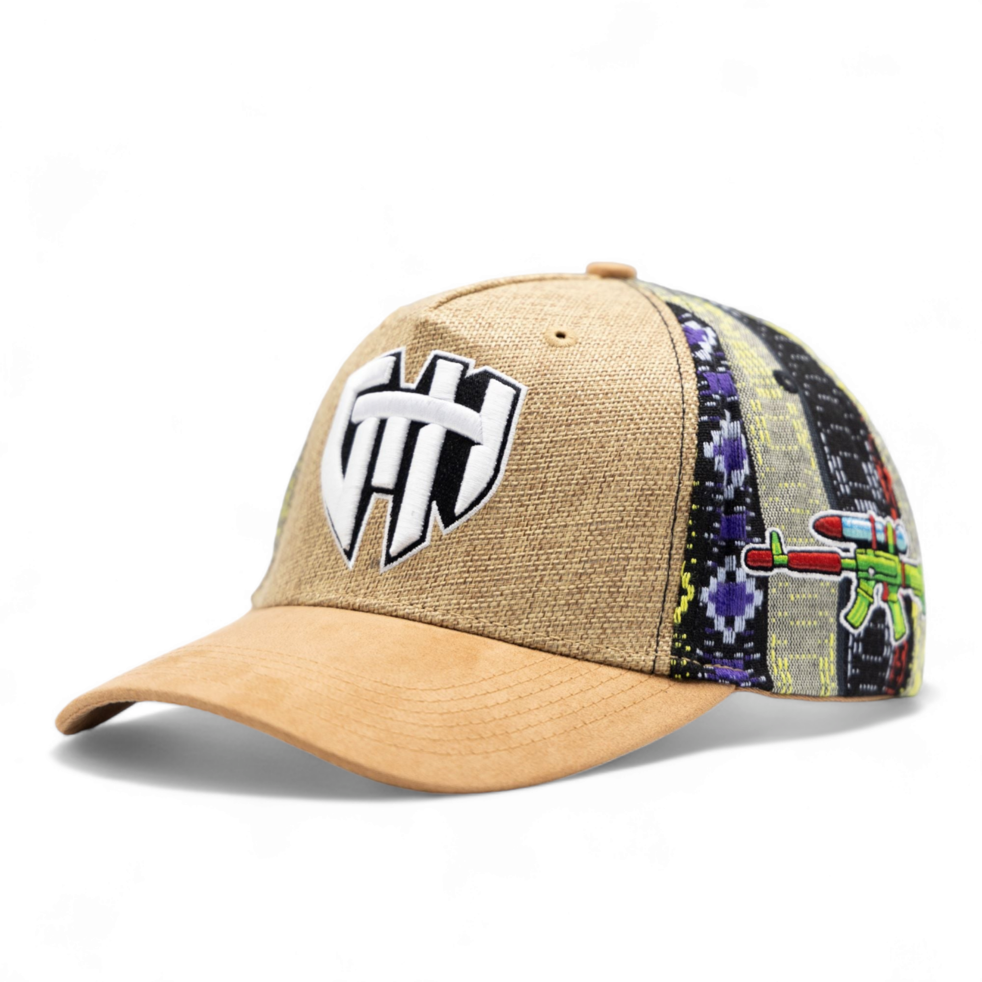 Gth Tribal Snapback Hat - Beige