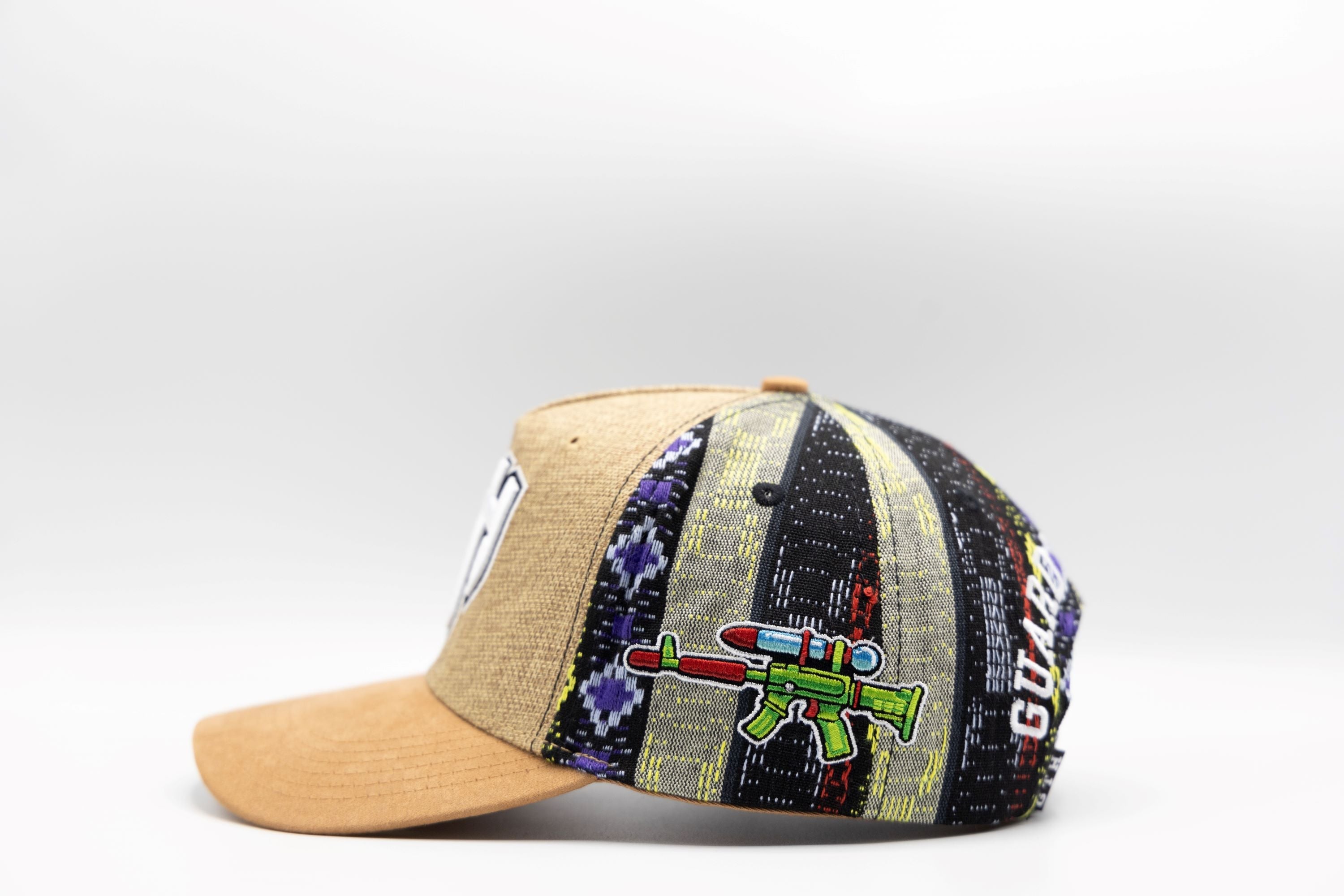 Gth Tribal Snapback Hat - Beige