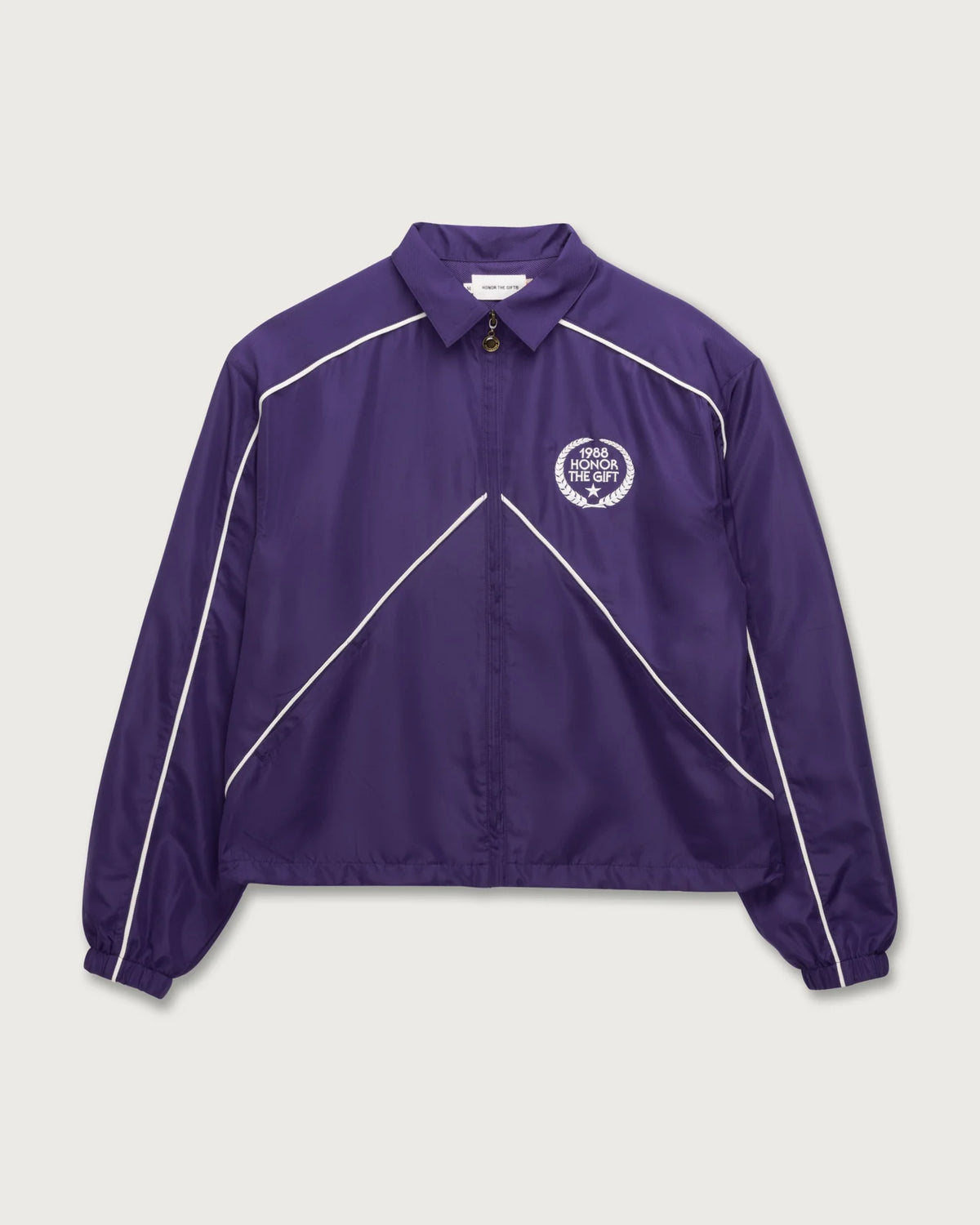 Honeycomb Ripstop Track Jacket - Purple