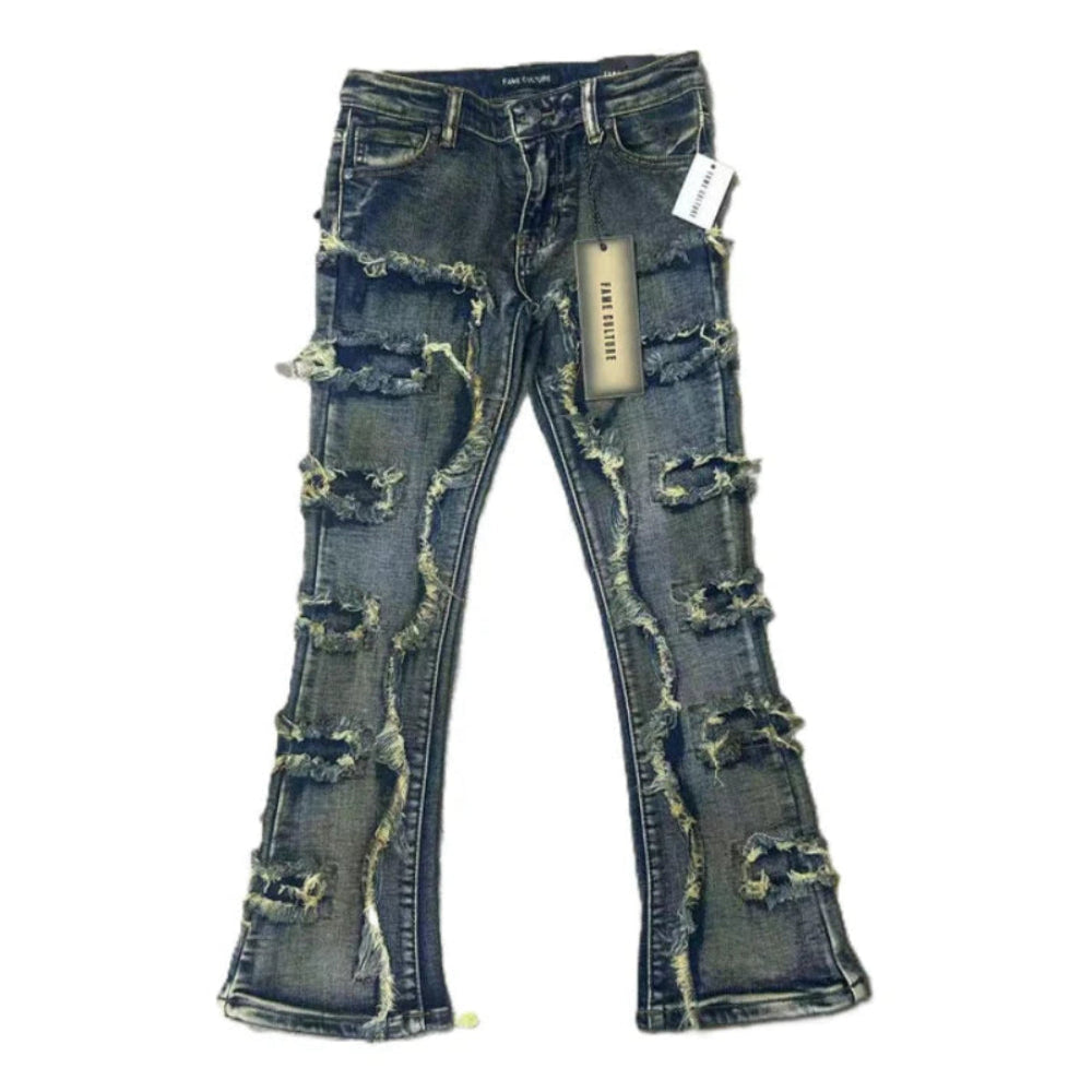 Fame Culture Stacked Jean Kid's Jeans - Dark Wash