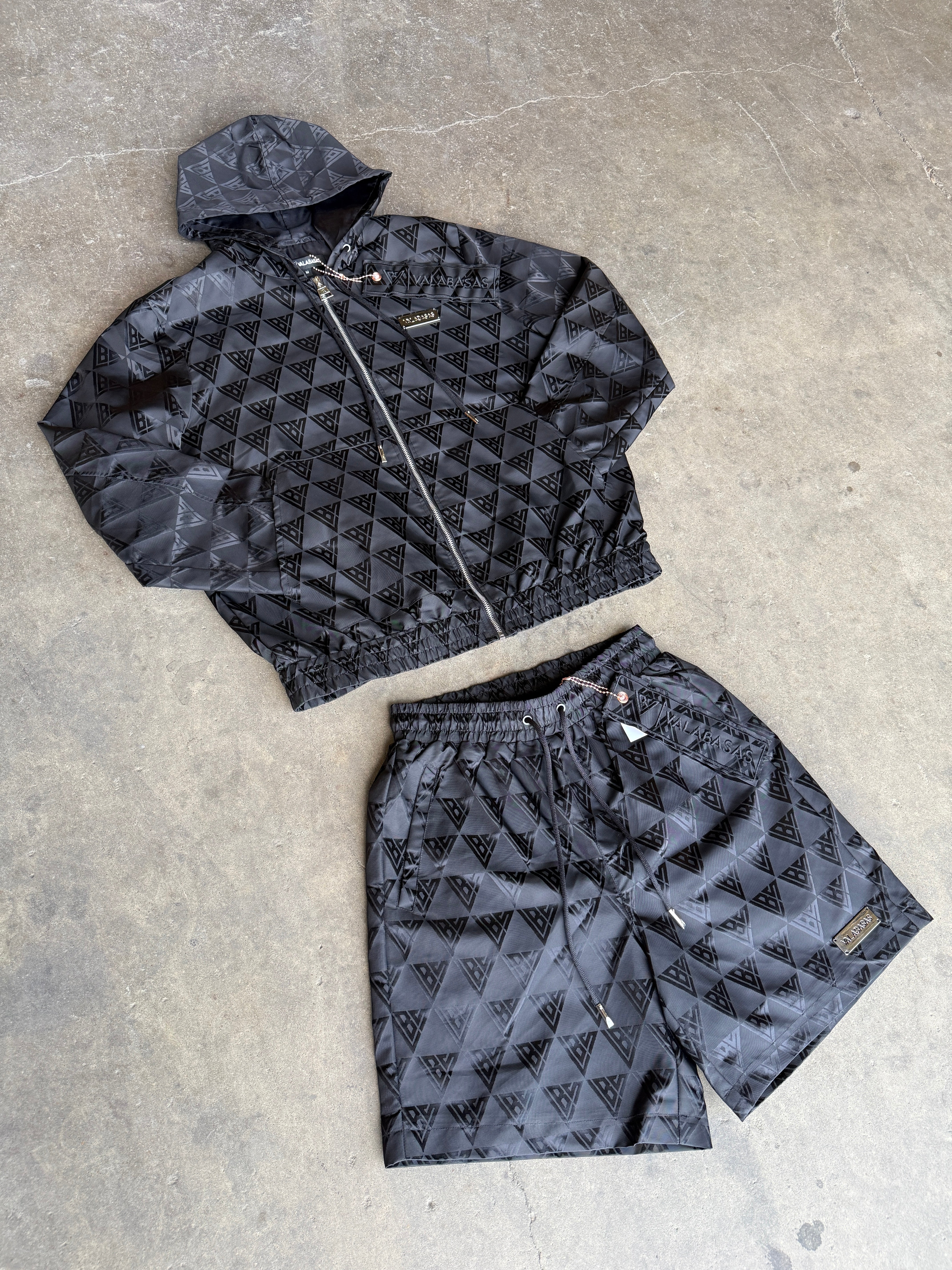 Valabasas Monogram Jacket - All-Over Print Black