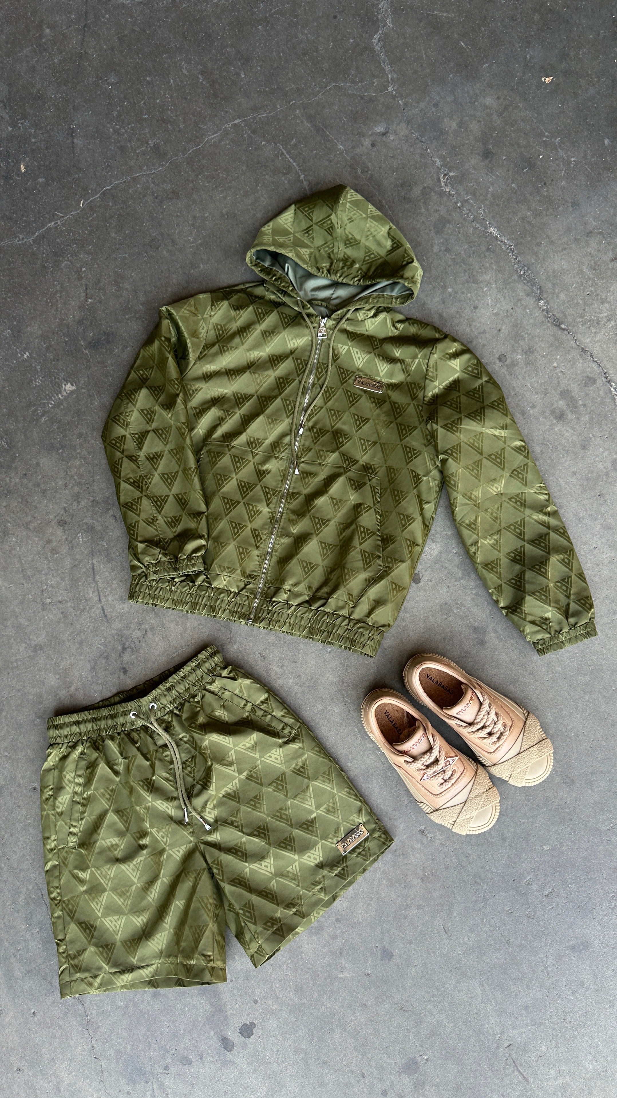 Valabasas Monogram Jacket - All-Over Print Olive