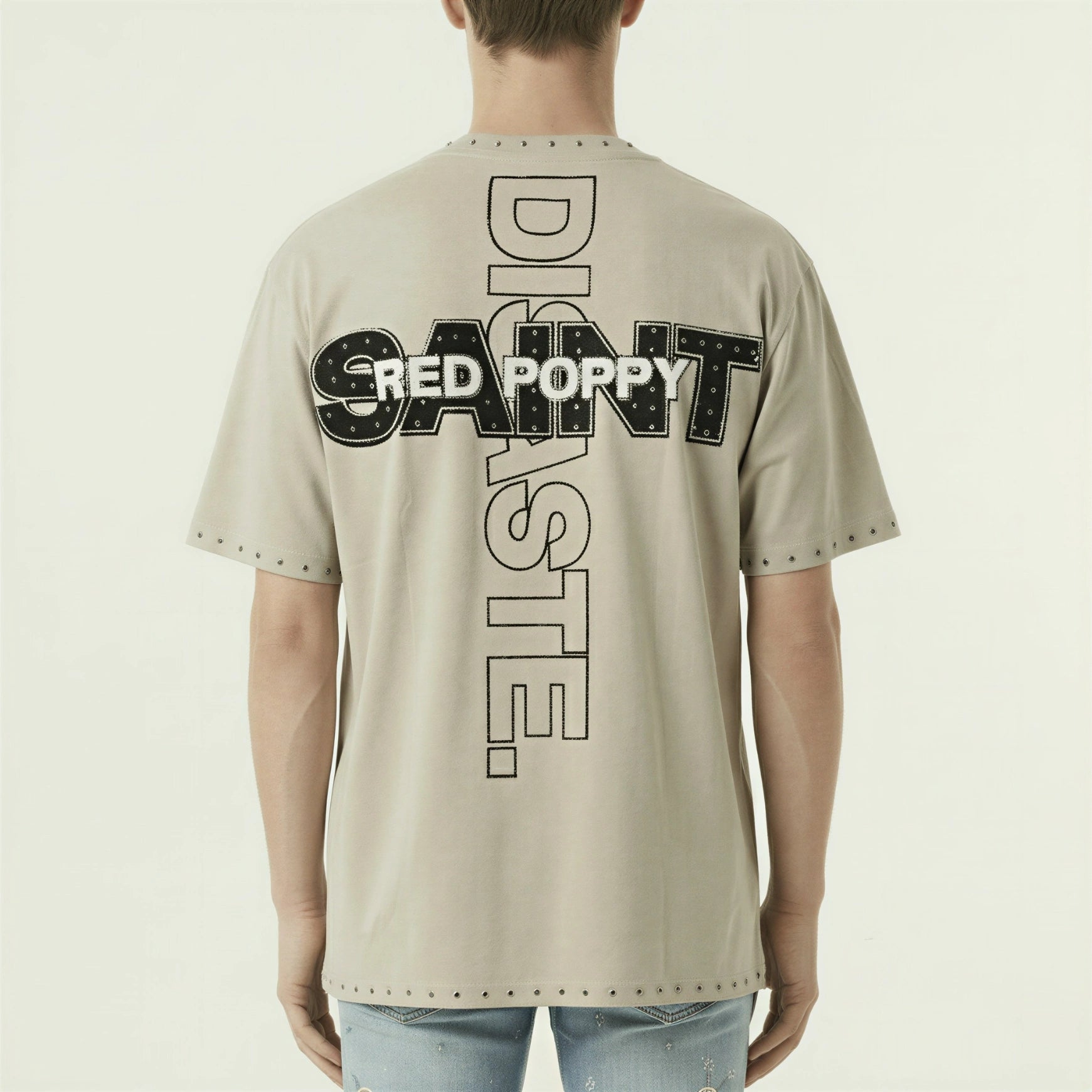 Red Poppy T-Shirt - Beige