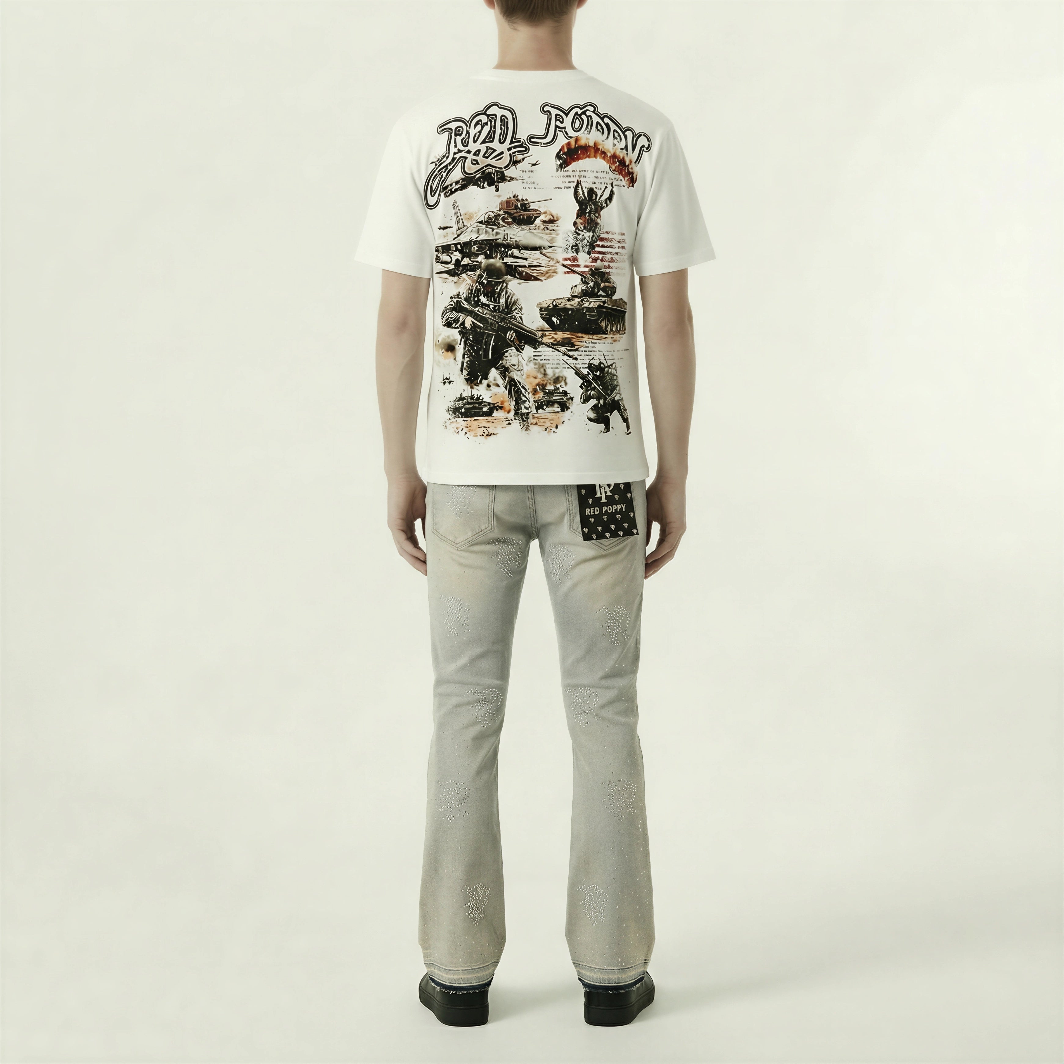 Red Poppy T-Shirt - White