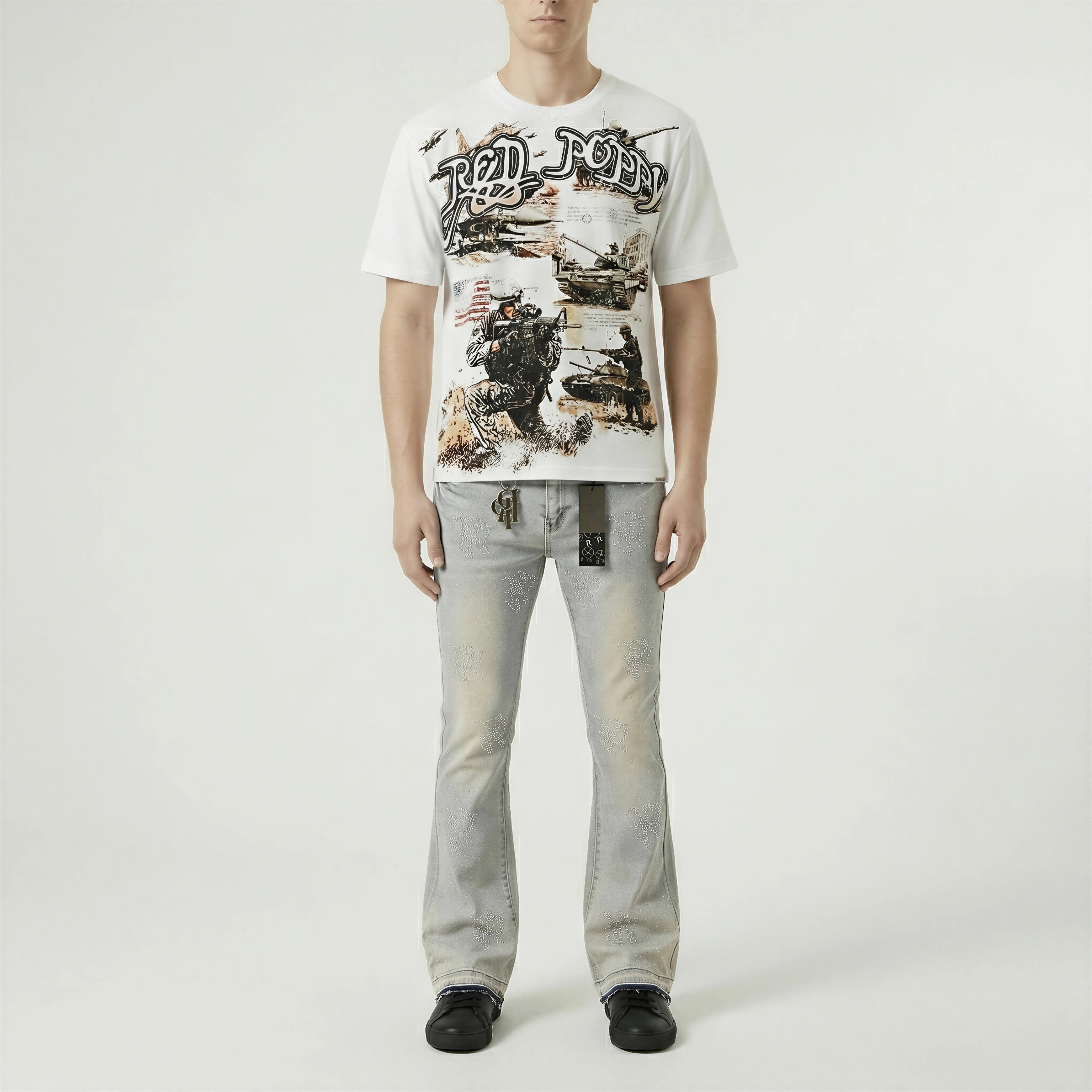 Red Poppy T-Shirt - White