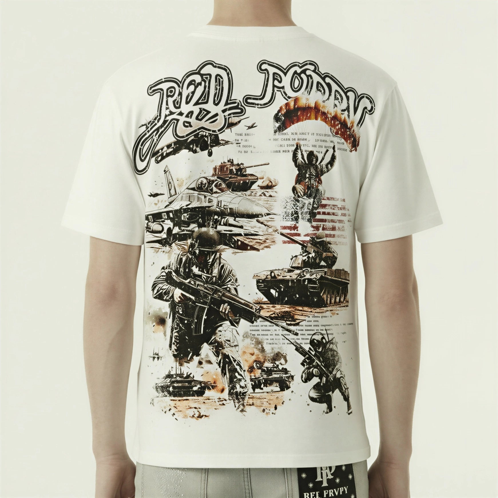 Red Poppy T-Shirt - White