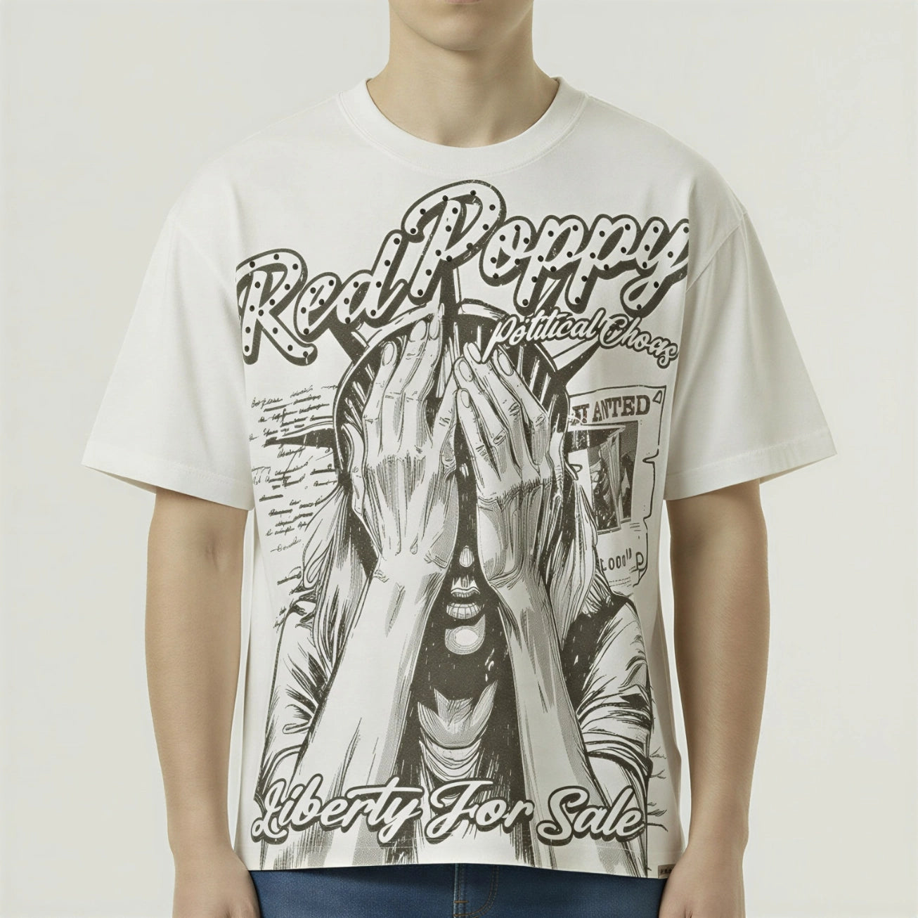 Red Poppy T-Shirt - White