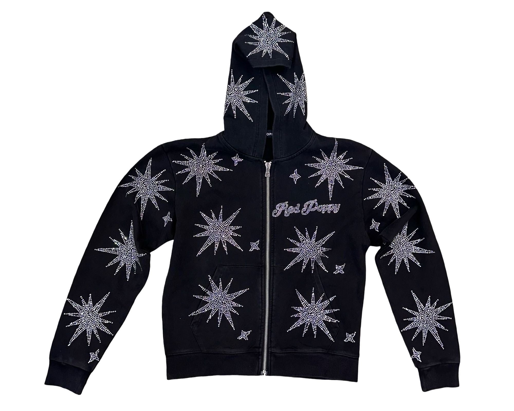 Red Poppy Men's Black Hoodie