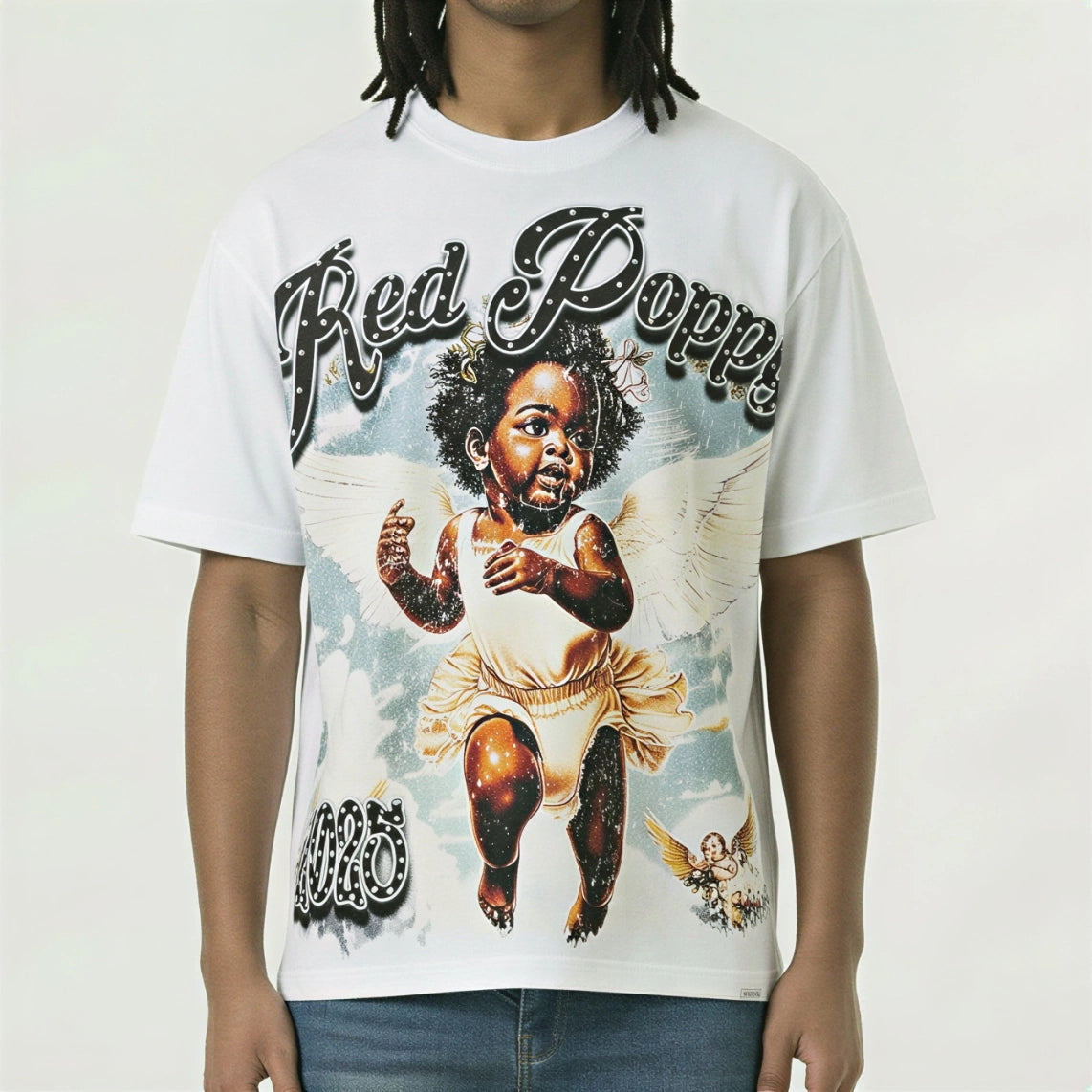 Red Poppy T-Shirt - White