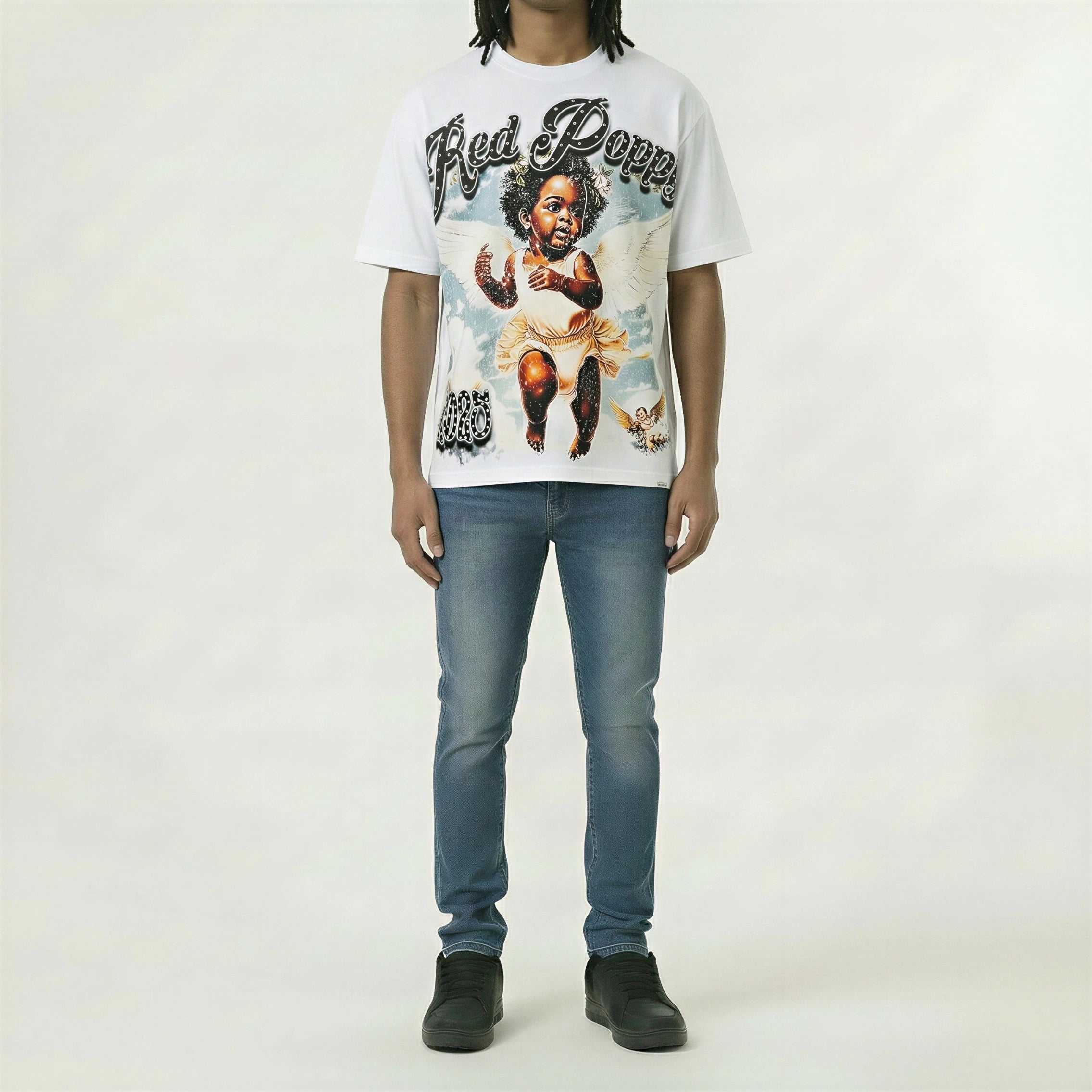 Red Poppy T-Shirt - White