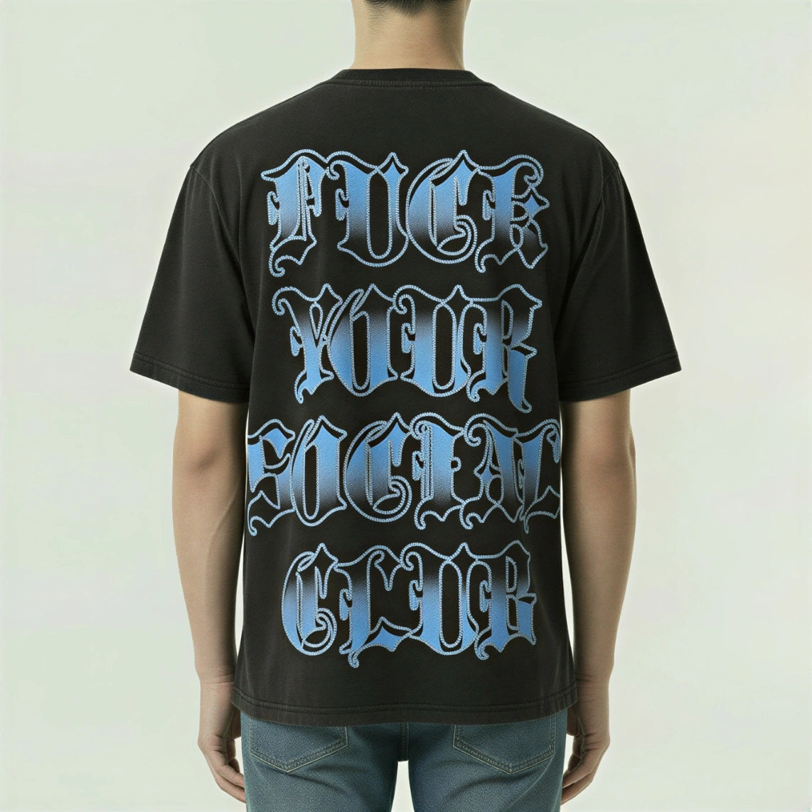 Red Poppy T-Shirt - Black