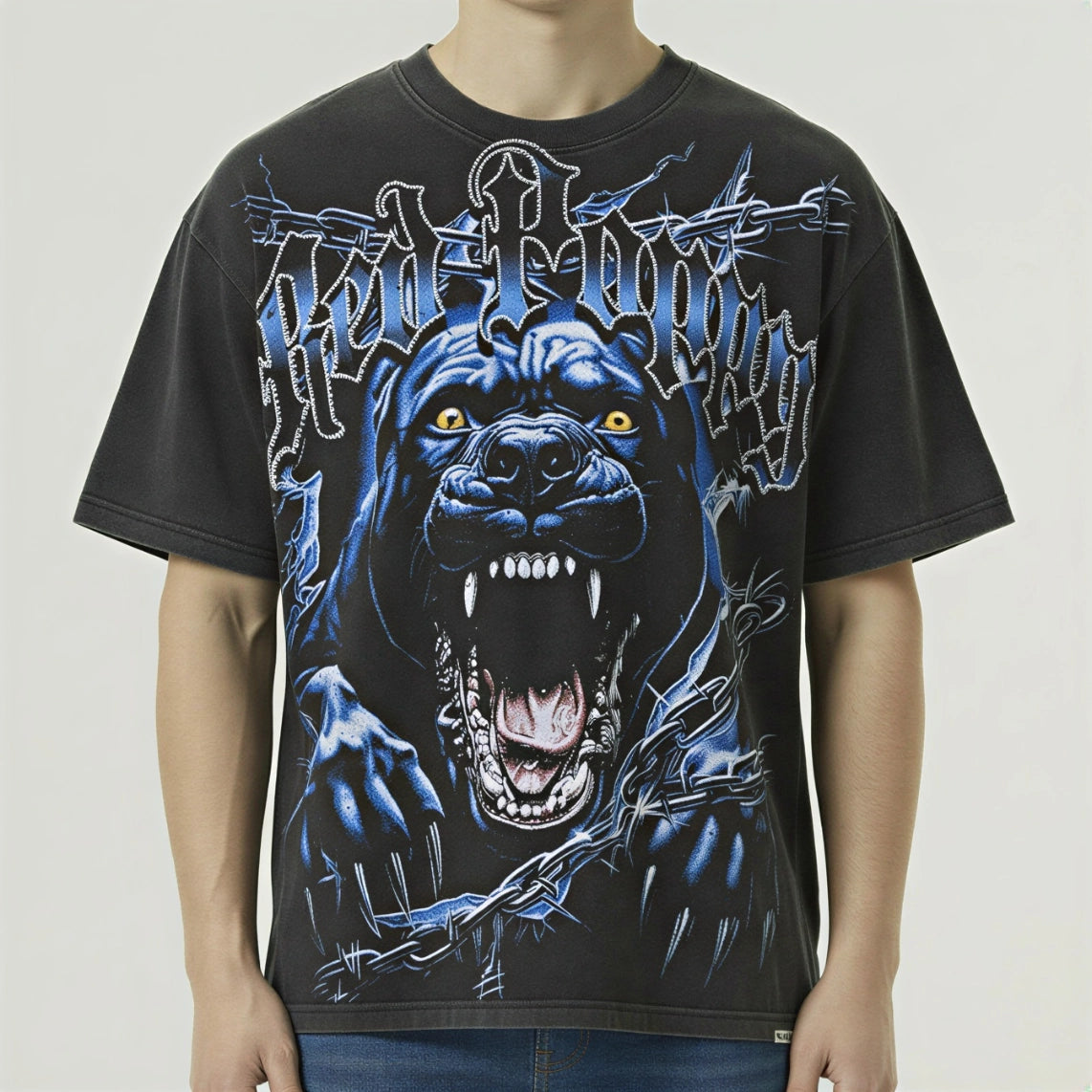 Red Poppy T-Shirt - Black