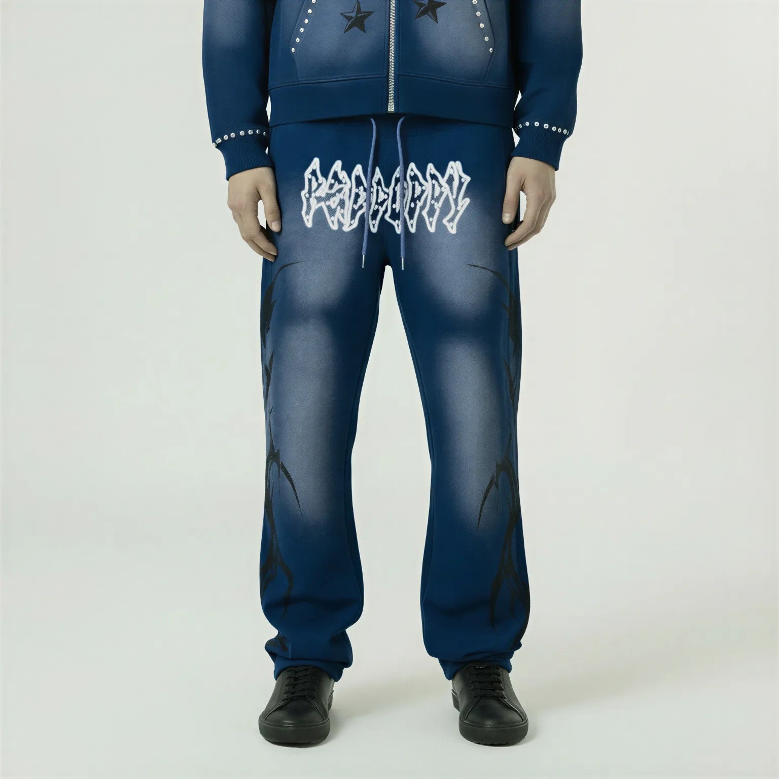 Red Poppy Sweatpants - Blue