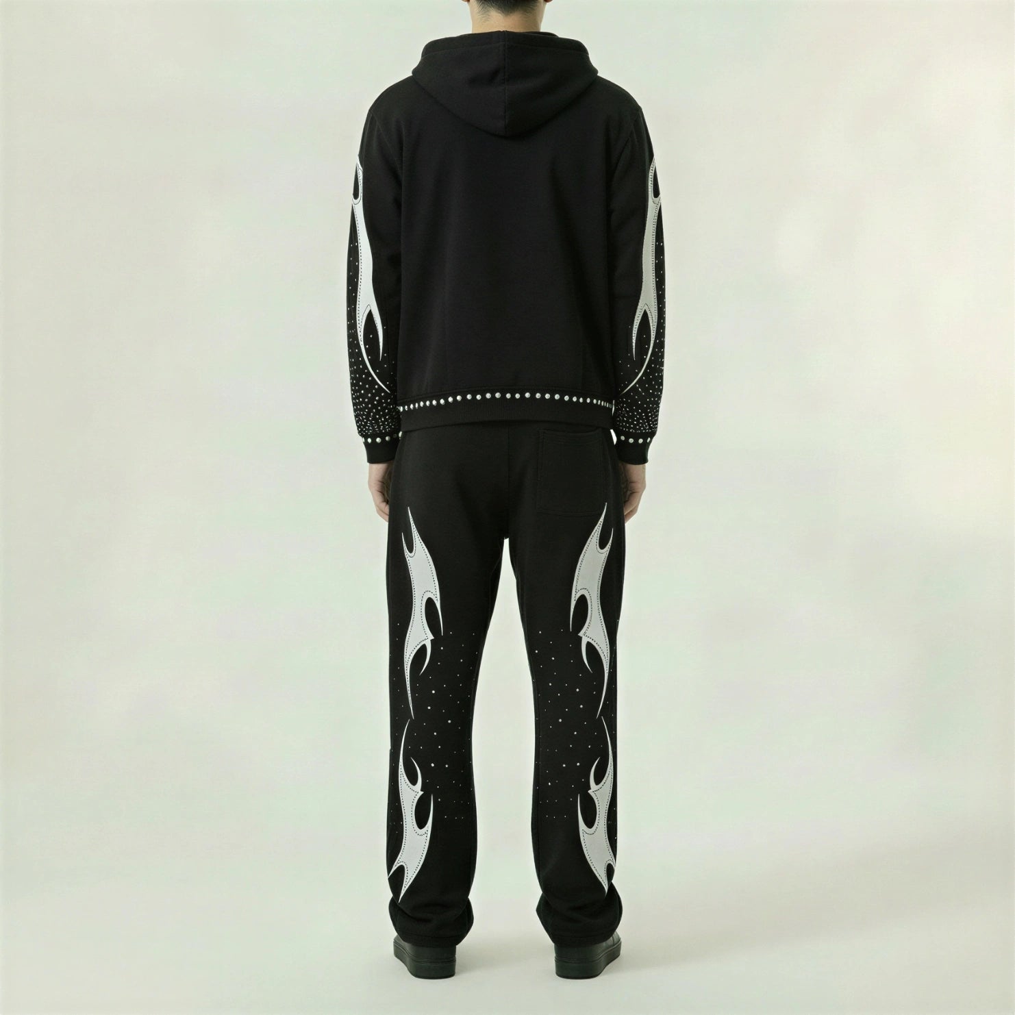 Red Poppy Sweatpants - Black