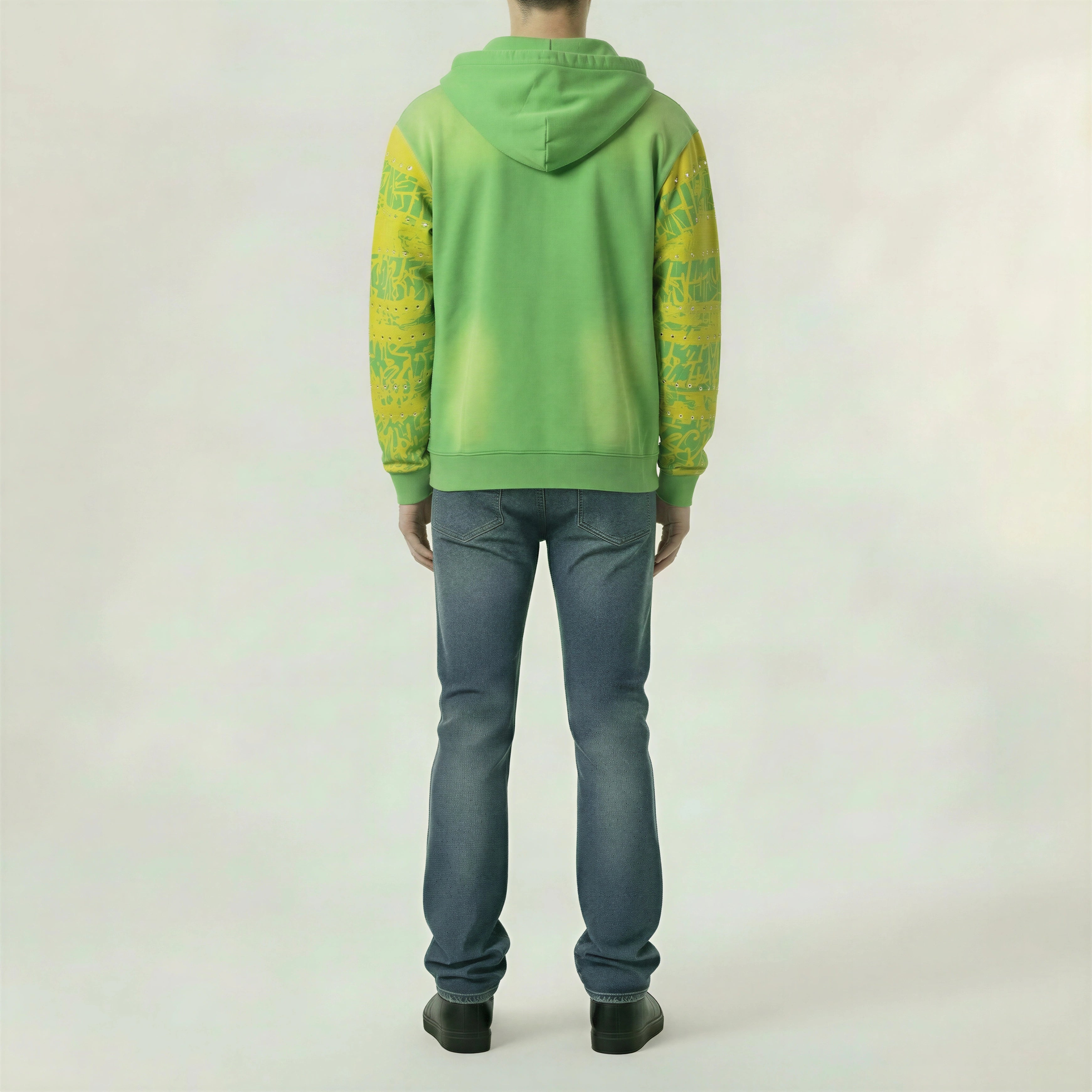 Red Poppy Hoodie - Green