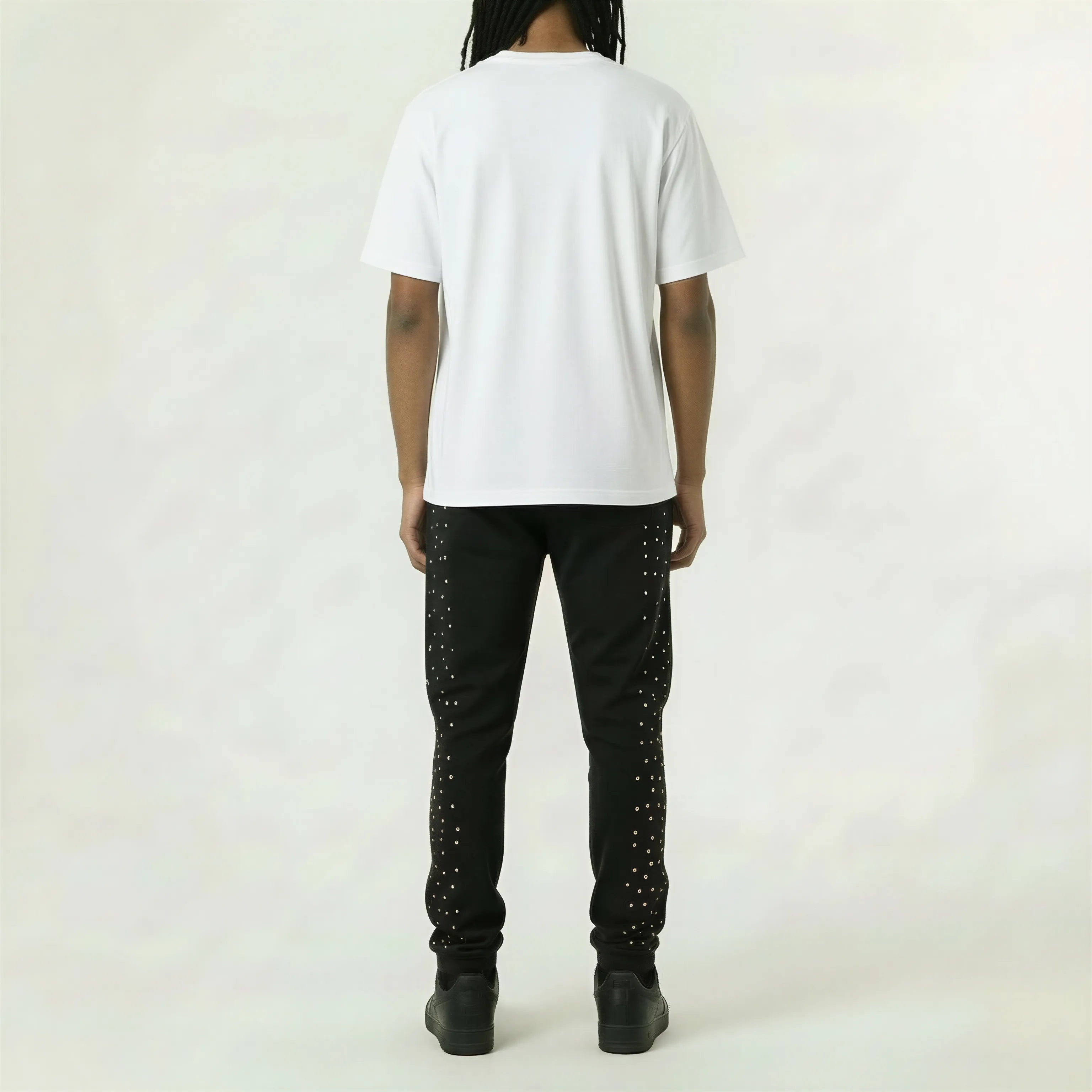 Red Poppy Sweatpants - Black