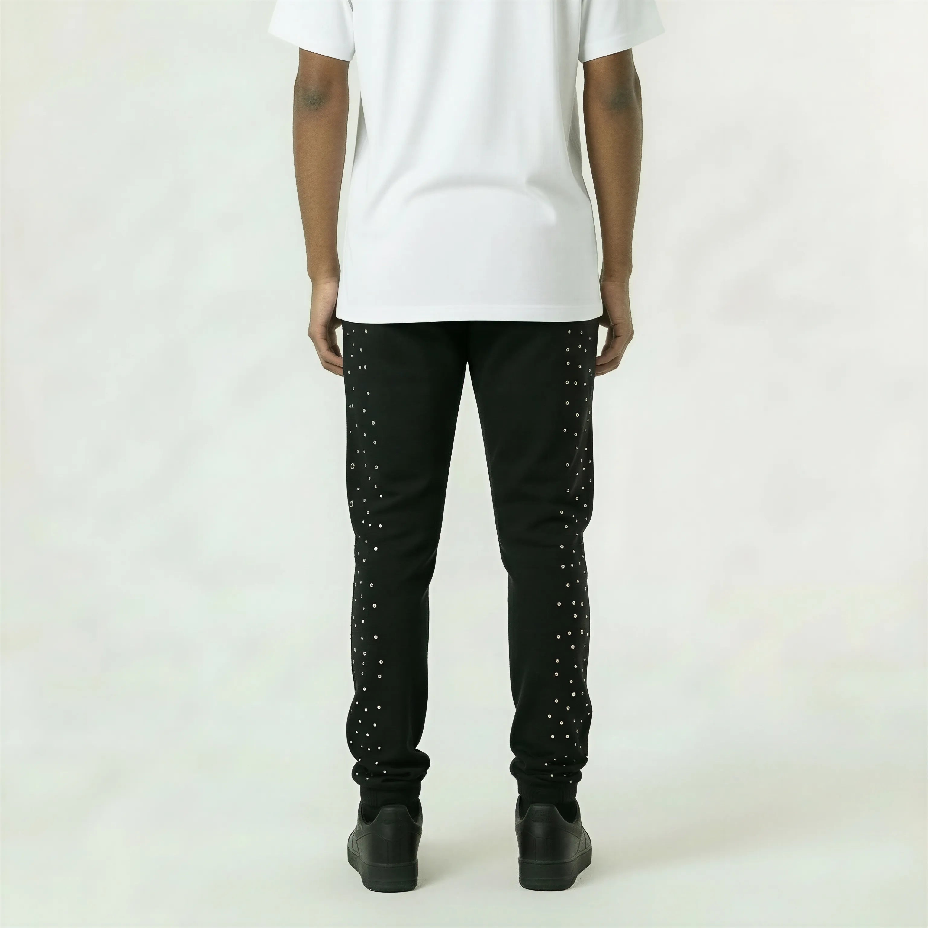 Red Poppy Sweatpants - Black