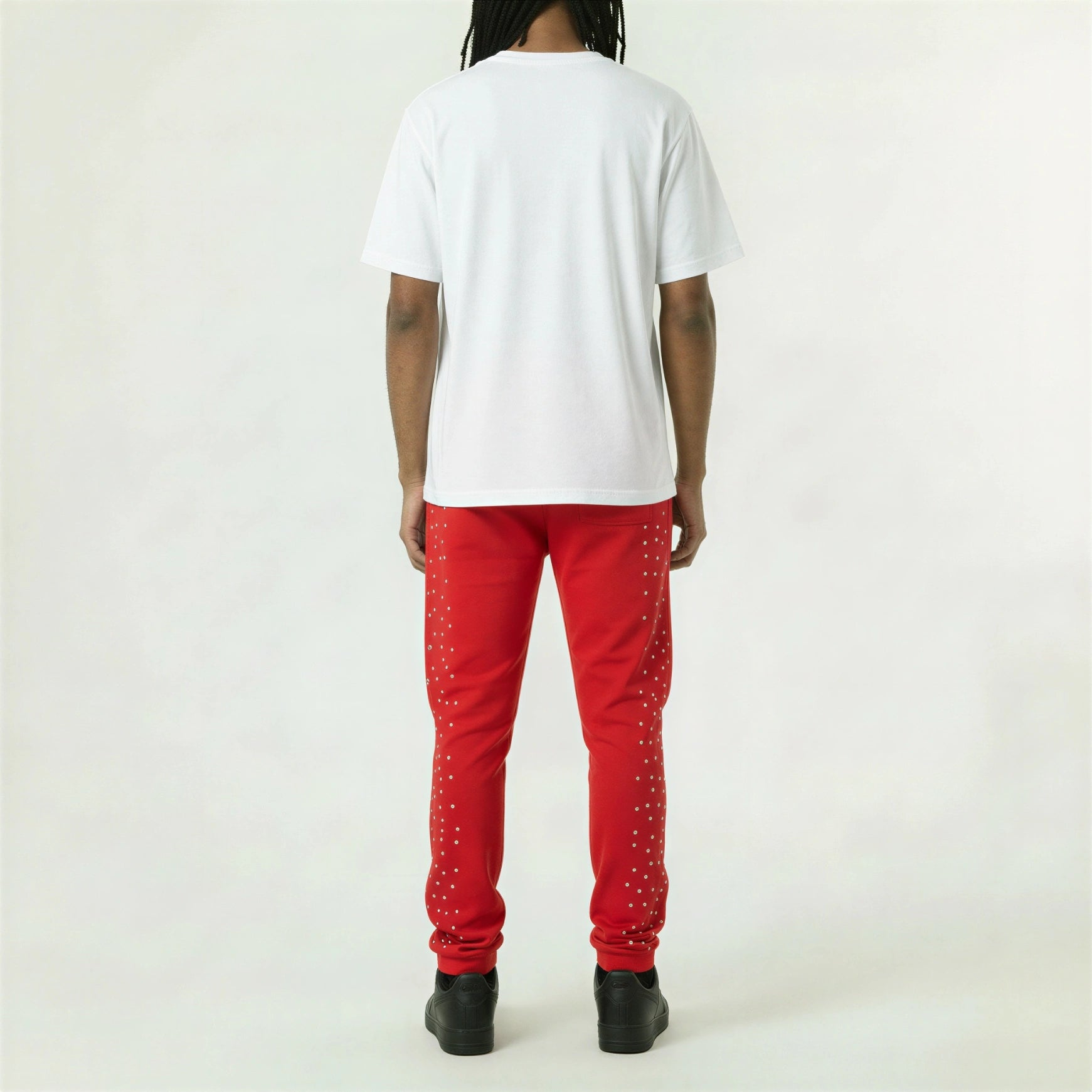 Red Poppy Sweatpants - Vibrant Red Color
