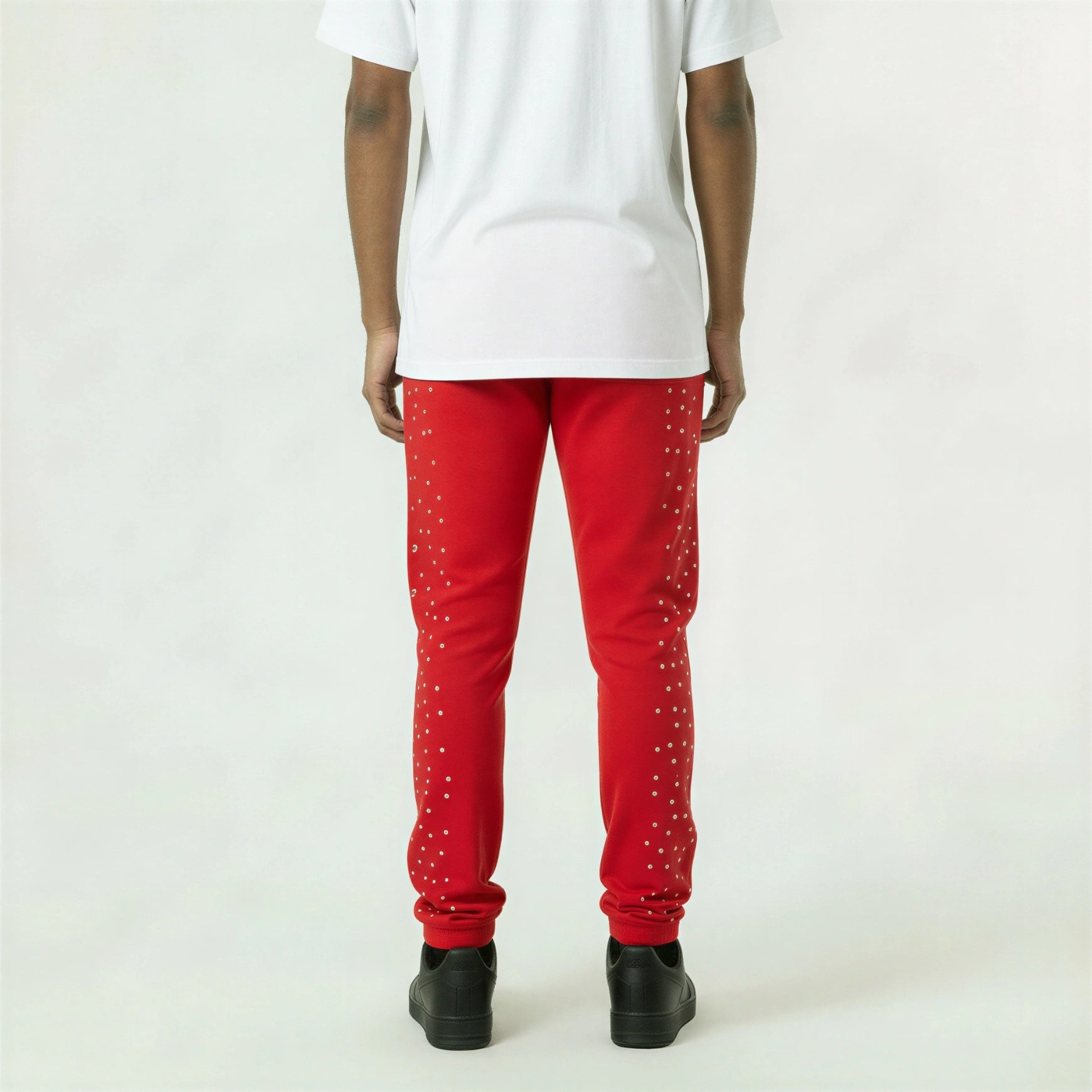 Red Poppy Sweatpants - Vibrant Red Color