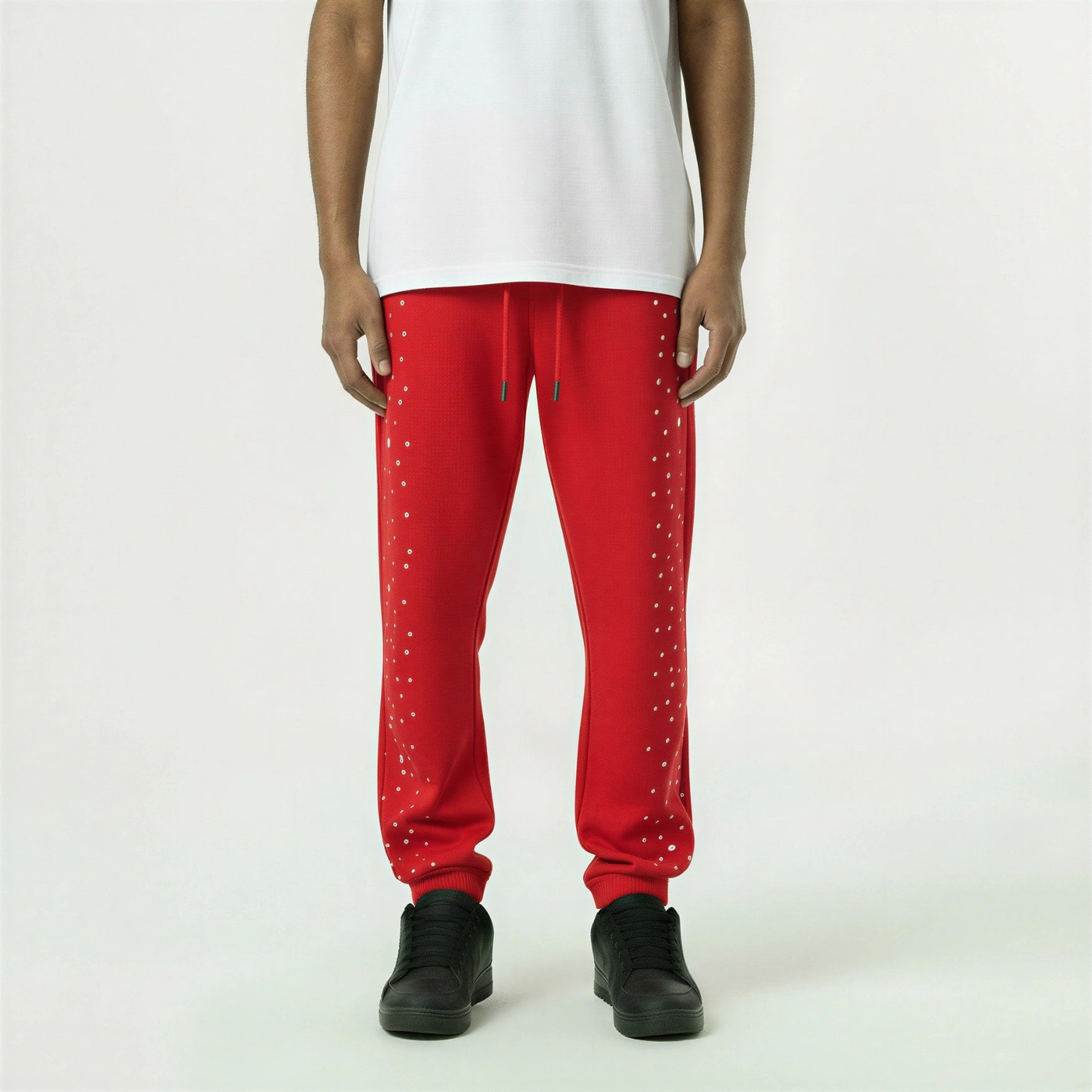 Red Poppy Sweatpants - Vibrant Red Color