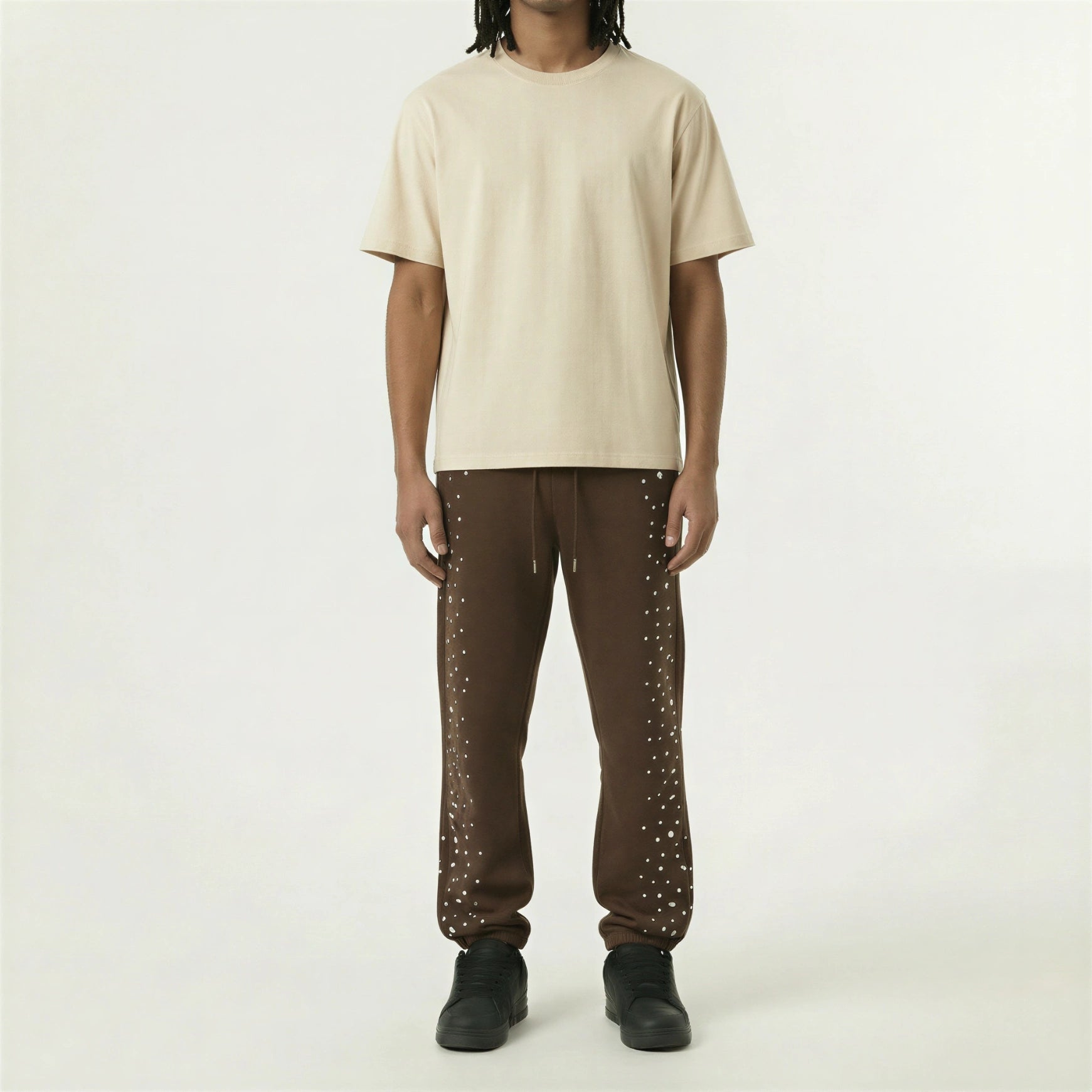 Red Poppy Sweatpants - Brown